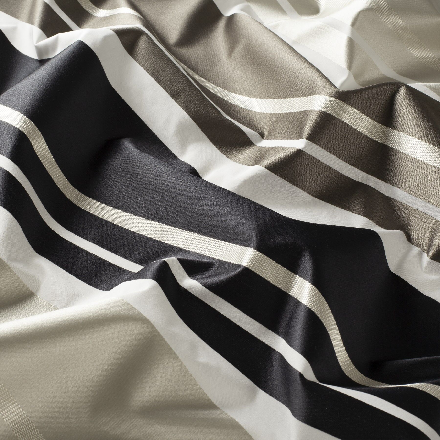 9 7830 099 Legato Jab Vorhangstoff Meterware Gestreift Beige Braun Schwarz
