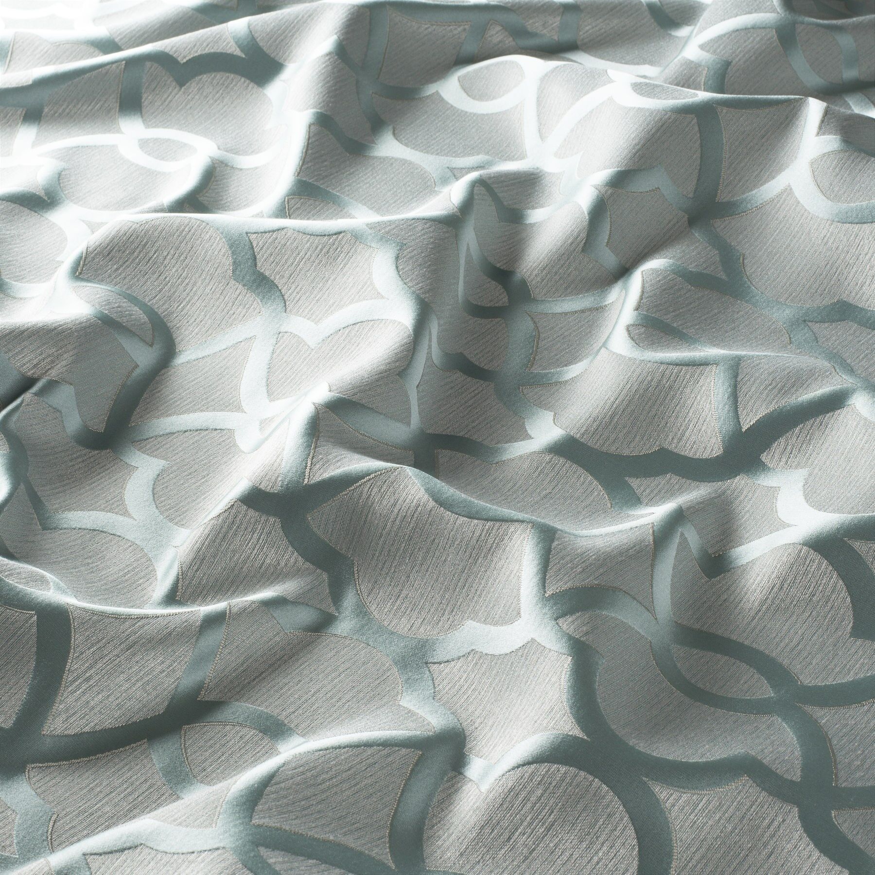 Ja7143 050 Trellis Jab Vorhangstoff Meterware Gemustert Blau