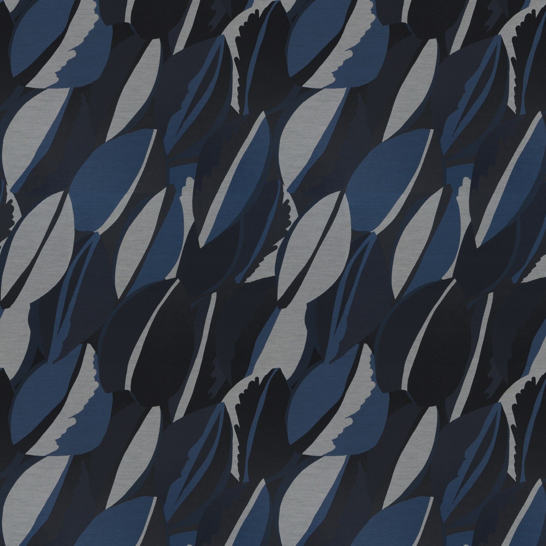Ja7085 050 Bosco Jab Vorhangstoff Meterware Gemustert Blau 1