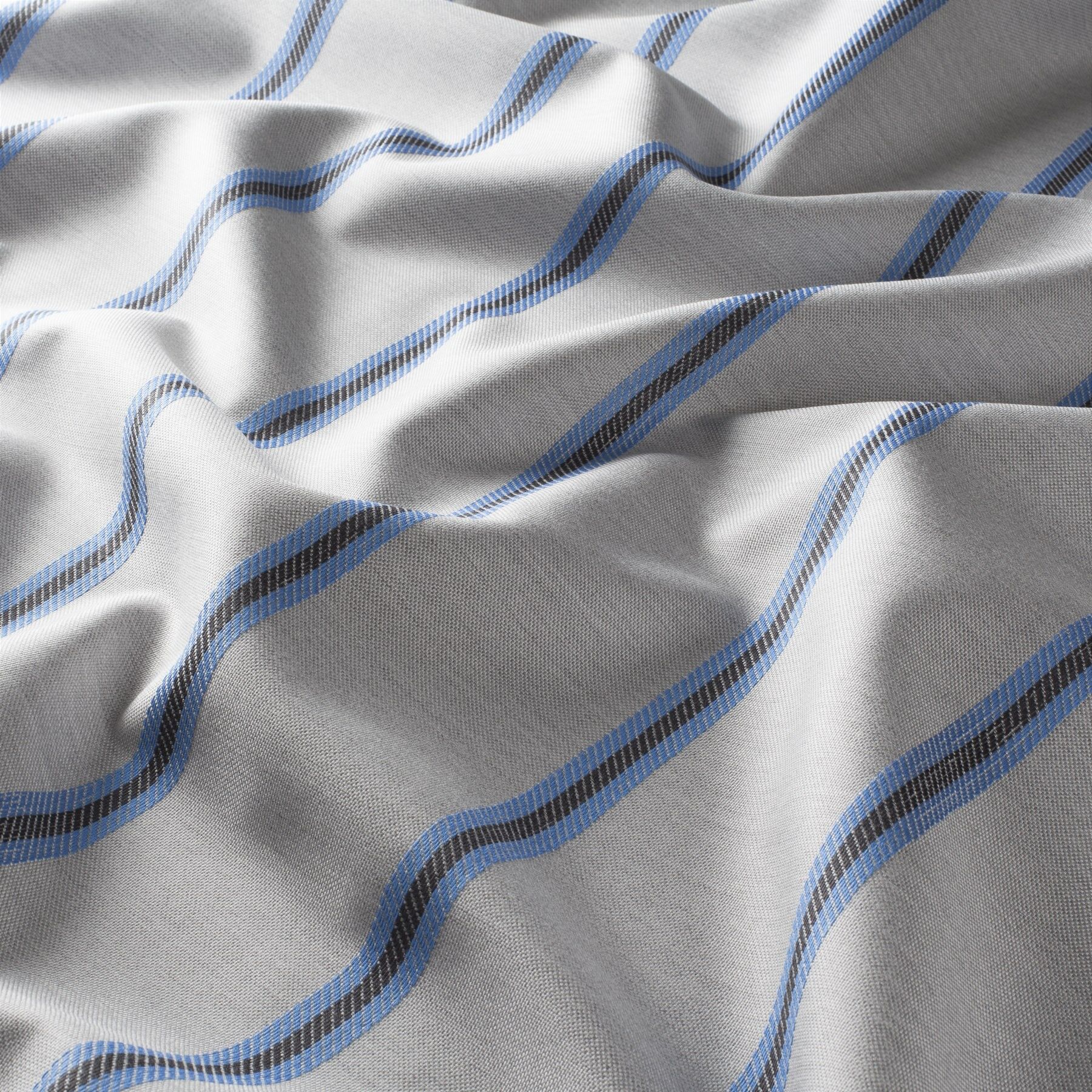 Ch3291 051 Summerdust Jab Vorhangstoff Meterware Gestreift Blau Grau