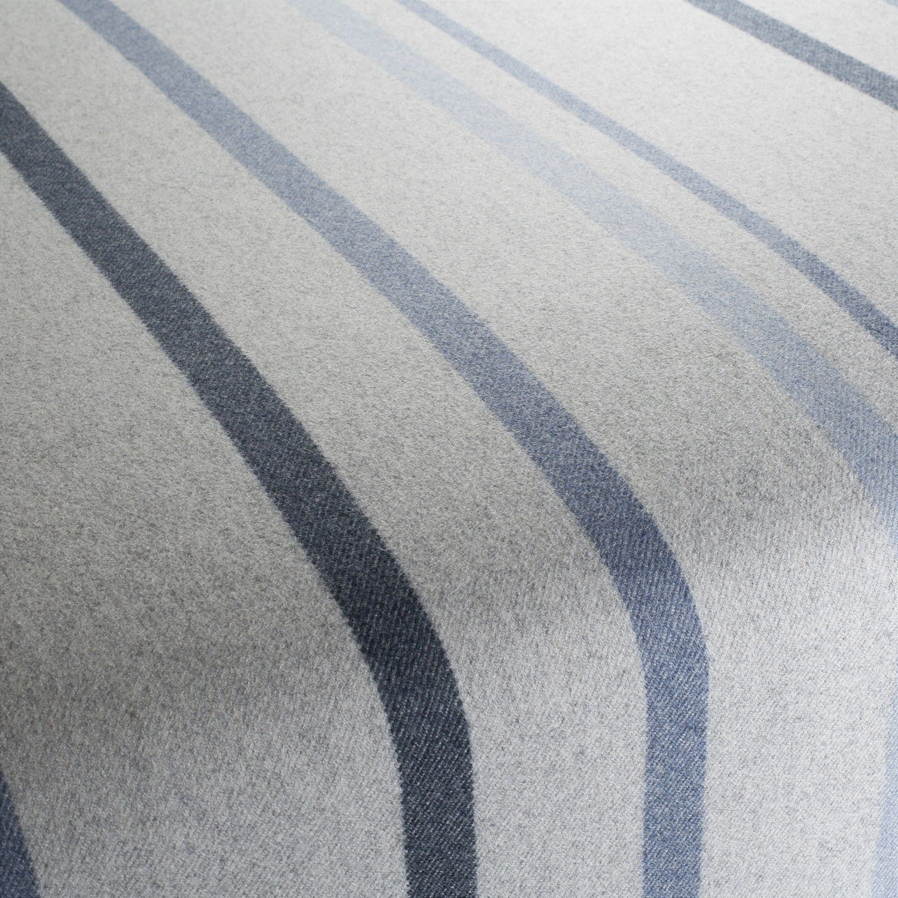 Ja2048 050 Glasgow Jab Polsterstoffe Wolle Gestreift Blau Grau