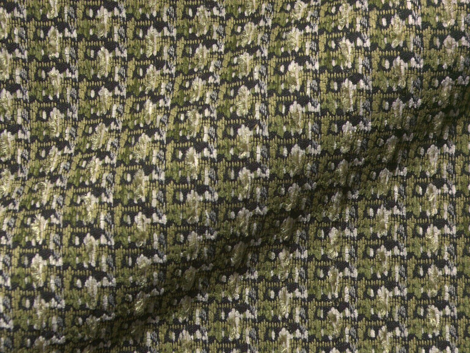 Lawa 452 Q2 Moebelstoff Polsterstoff Hoepke Grob Gewebt Gestreift Gruen