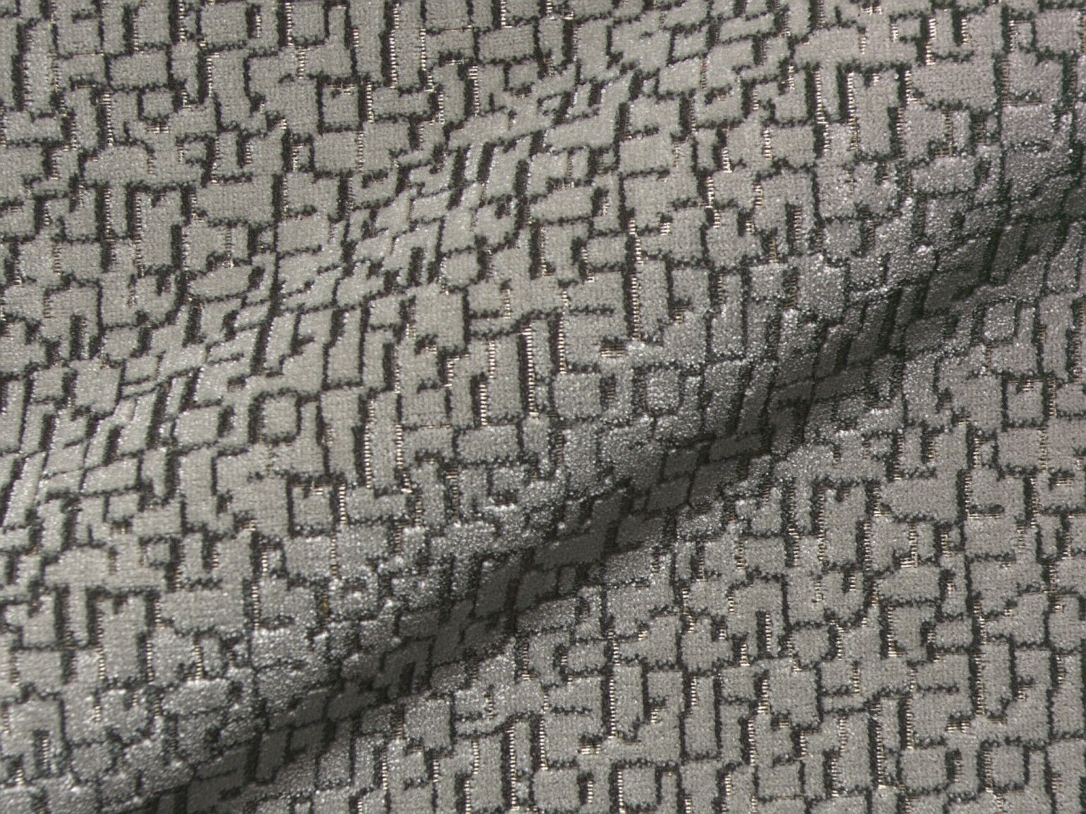 Savannah 474 Hoepke Velours Moebelstoff Polsterstoff Q2 Fleckschutz Gemustert Grau