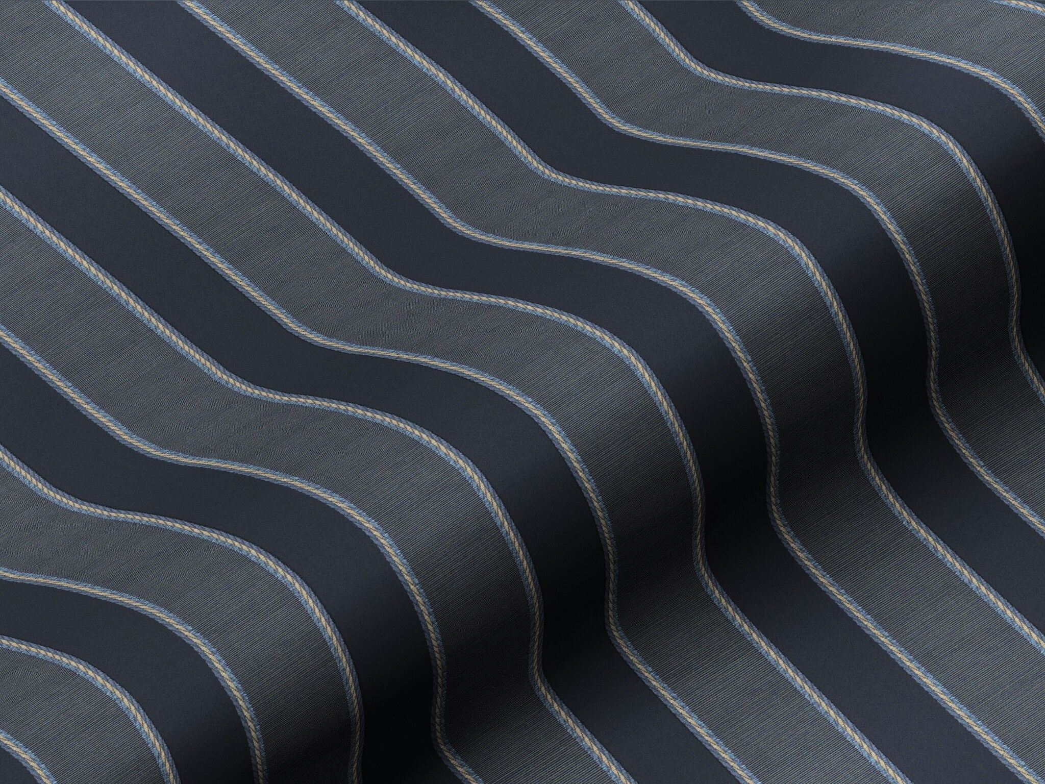 62775300 Classic Selection Saum Und Viebahn Polsterstoff Antik Gestreift Blau