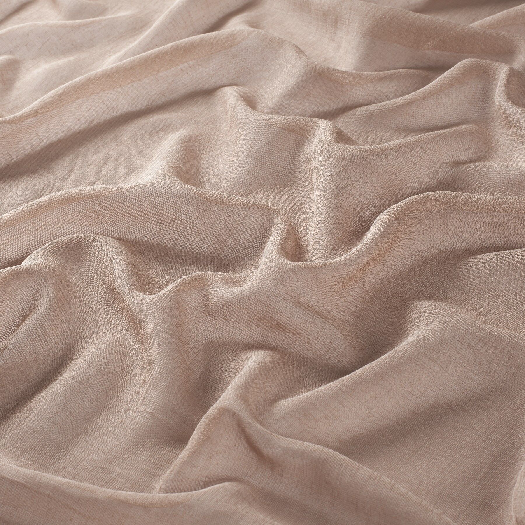 Ca1380 060 Italienischer Gardinenstoff Meterware Leinenoptik Halbtransparent Rosa