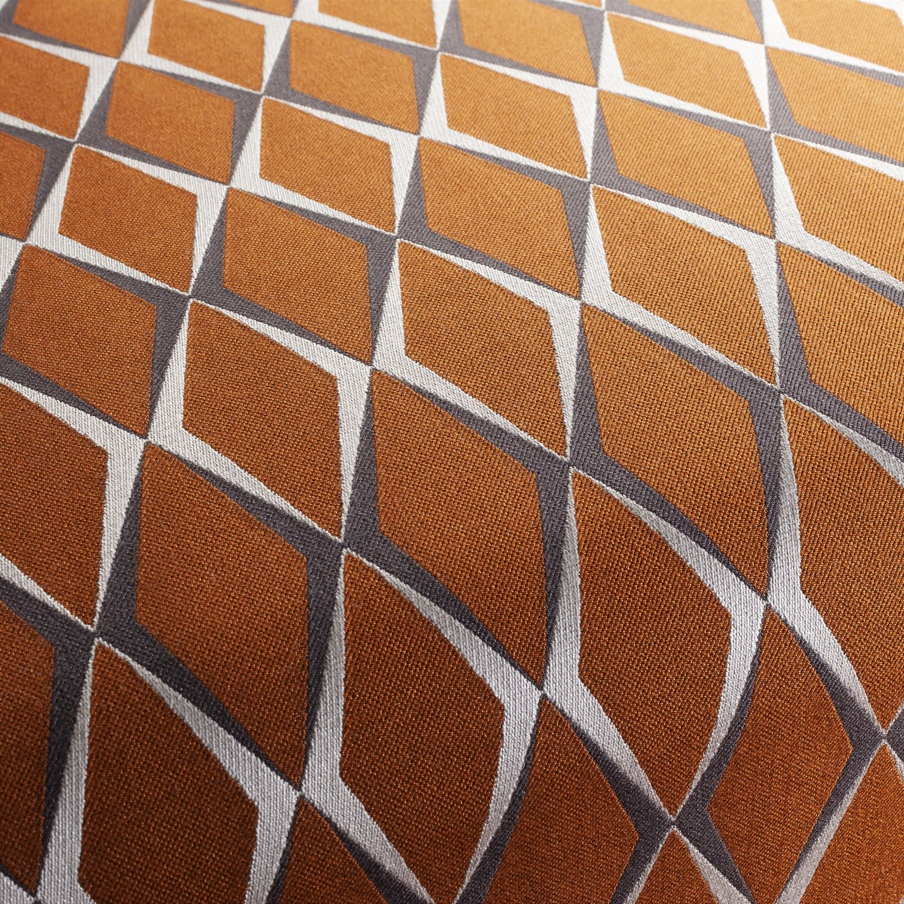 Ca1641 020 Sophistication Gemusterter Polsterstoff Orange Beige Grau