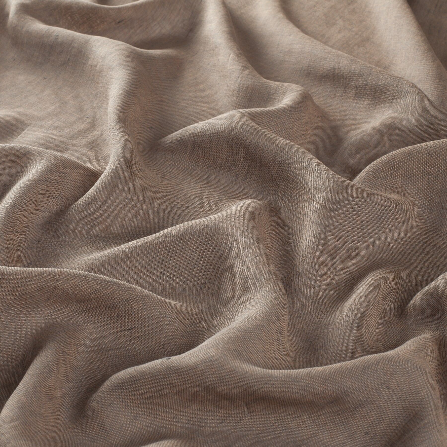 Ch2451 023 Sutton House Gardinenstoff Leinen Meterware Braun