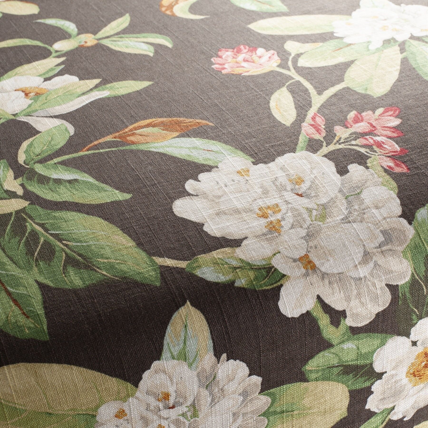 1 5054 020 Tunbridge Jab Vorhangstoff Meterware Mit Blumenmuster Braun