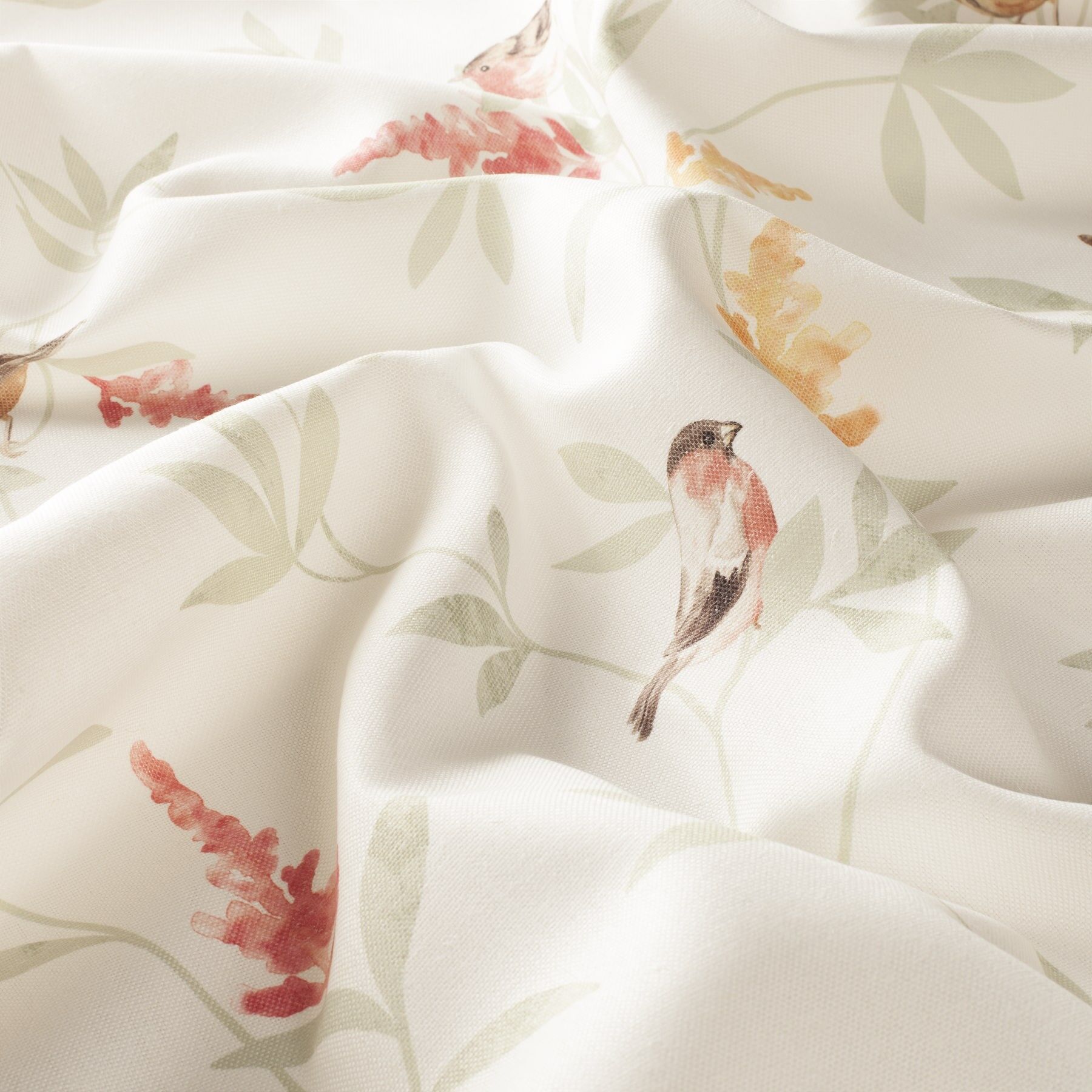 8 1812 030 Robin Jab Vorhangstoff Meterware Gemustert Gruen Orange