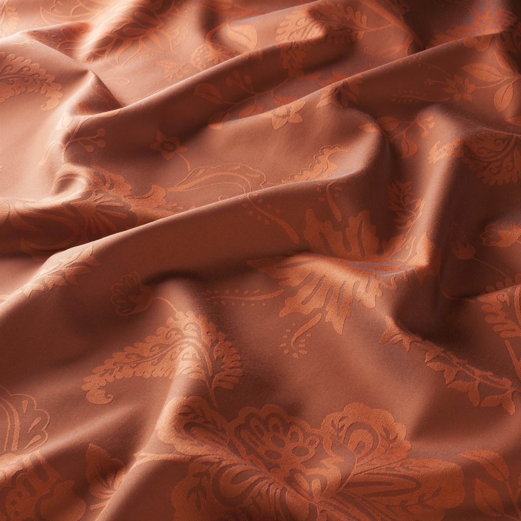 Ja7073 060 Fleur Jab Vorhangstoff Meterware Mit Blumenmuster Orange