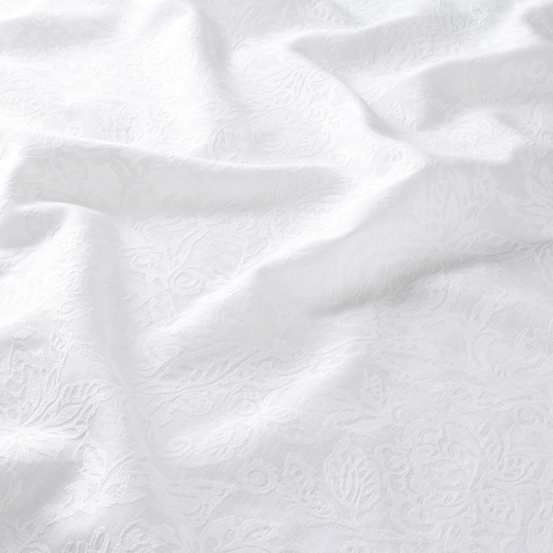 Ja7074 090 Rosalia Jab Vorhangstoff Meterware Gemustert Weiss