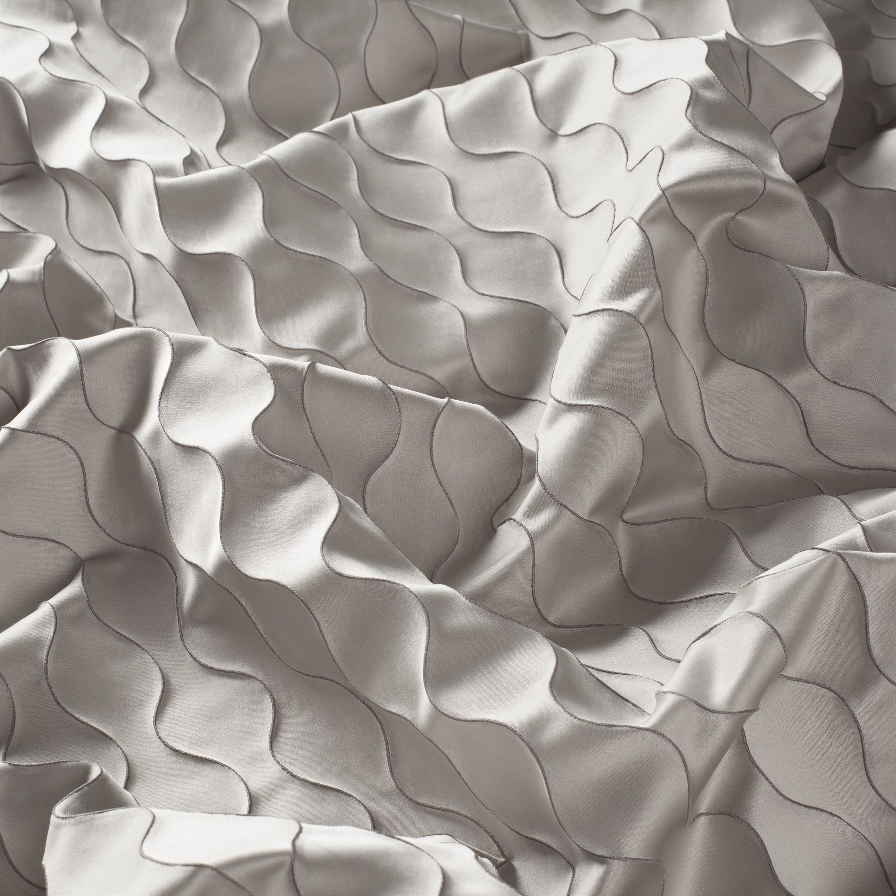 9 7739 091 Ovation Jab Vorhangstoff Meterware Gemustert Grau