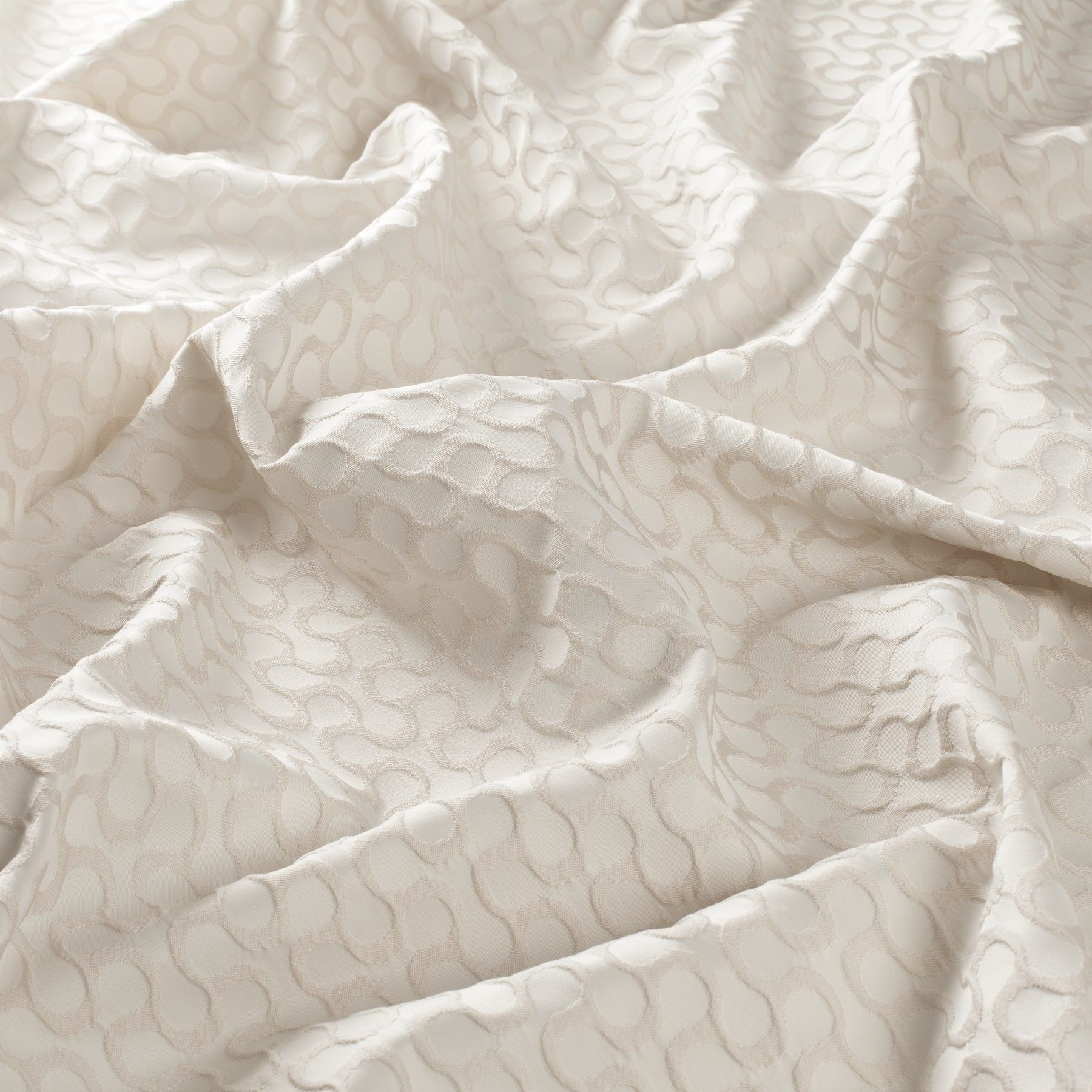 9 7756 070 Arleen Jab Vorhangstoff Meterware Gemustert Weiss