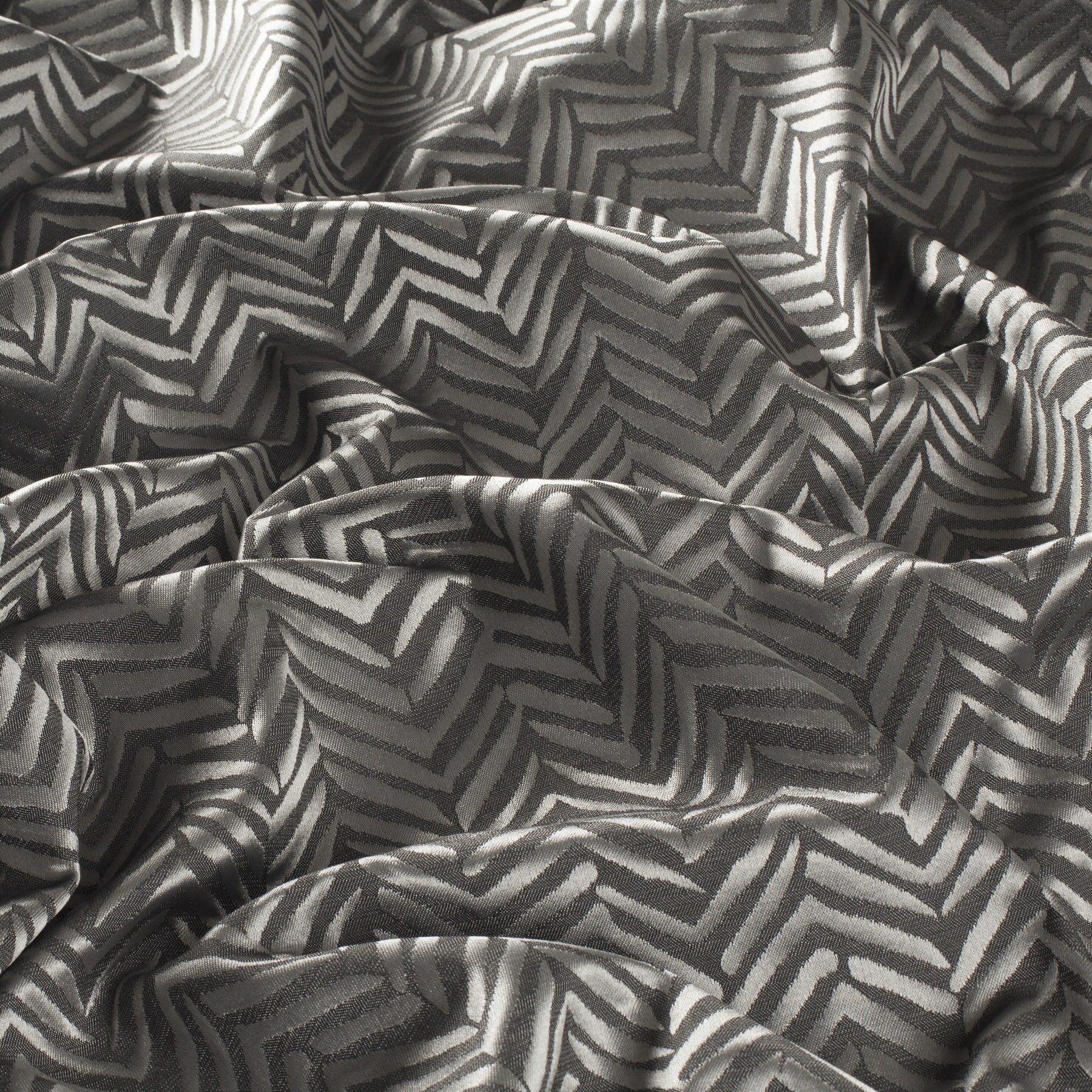 9 7783 091 Montreal Jab Vorhangstoff Meterware Gemustert Grau