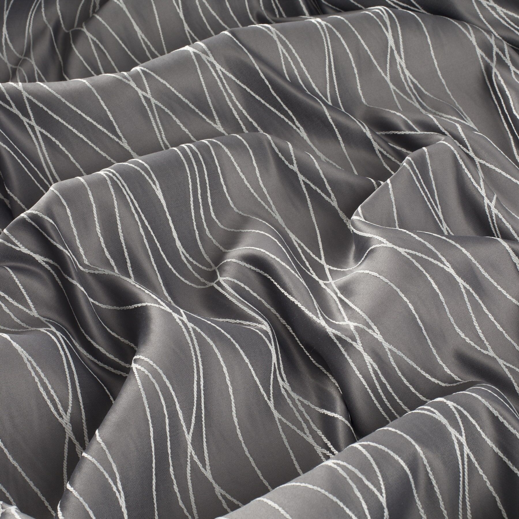 9 7785 091 Copenhagen Jab Vorhangstoff Meterware Gemustert Grau