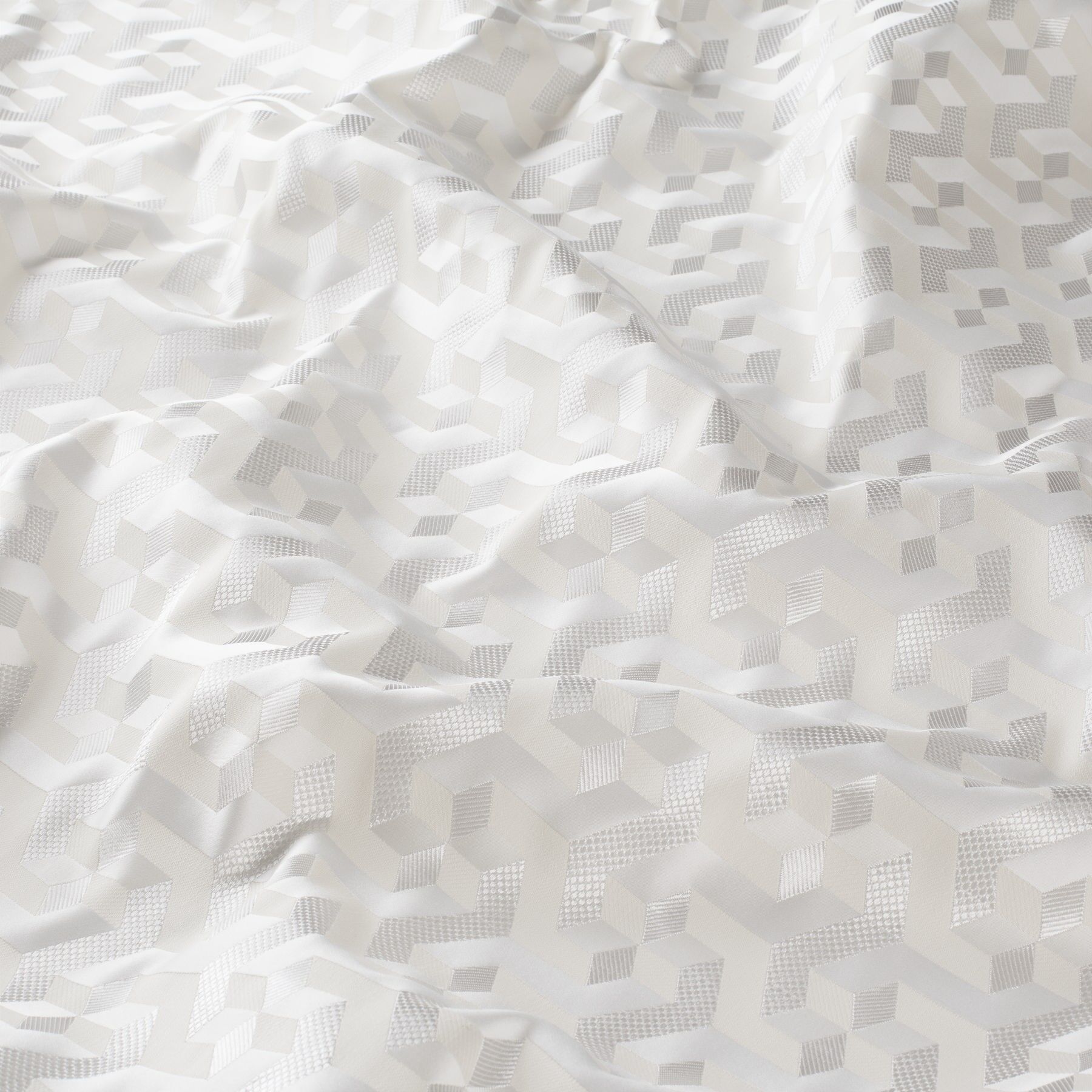 9 7921 070 Malachit Jab Vorhangstoff Meterware Gemustert Weiss