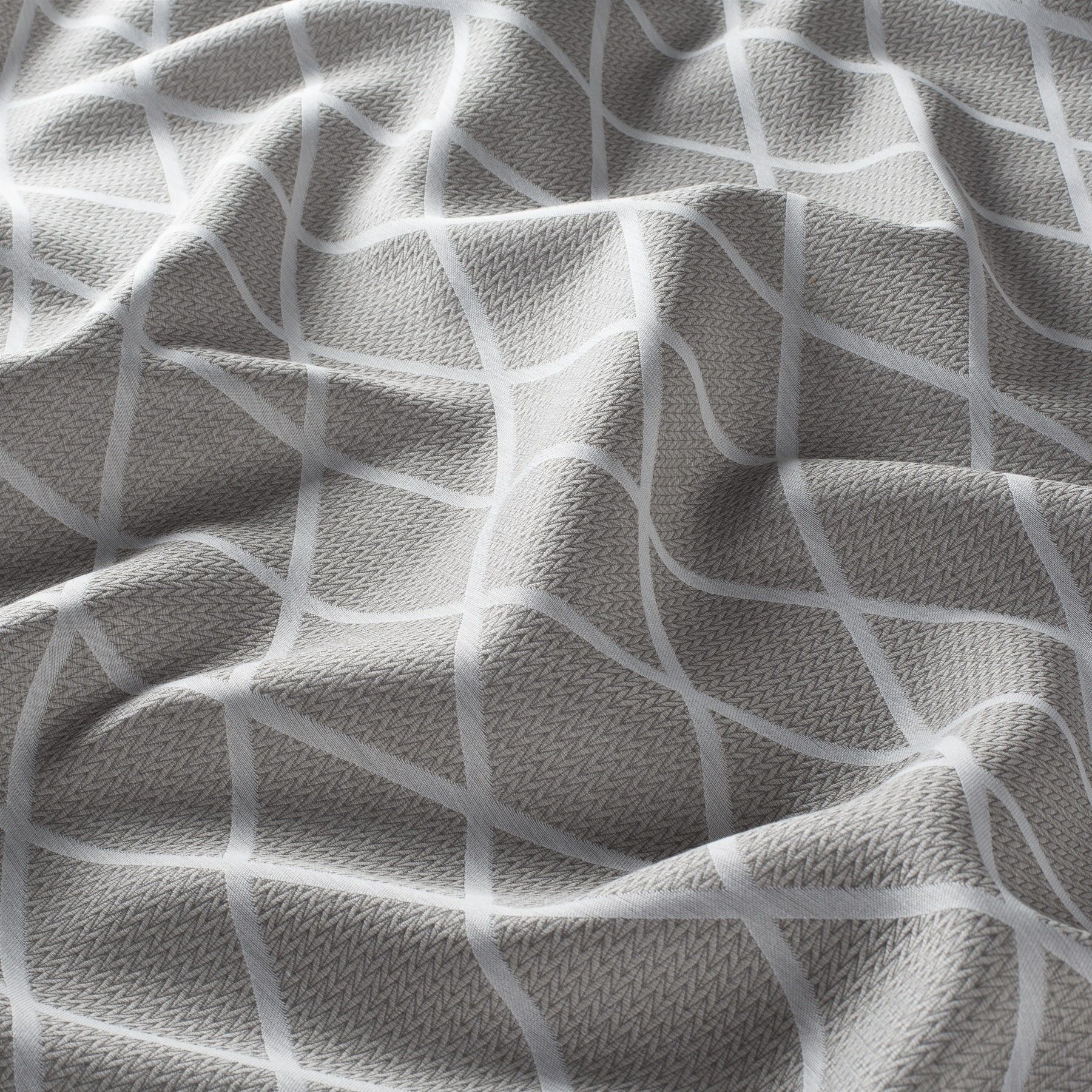 9 7925 091 Morning Sun Jab Vorhangstoff Meterware Gemustert Grau