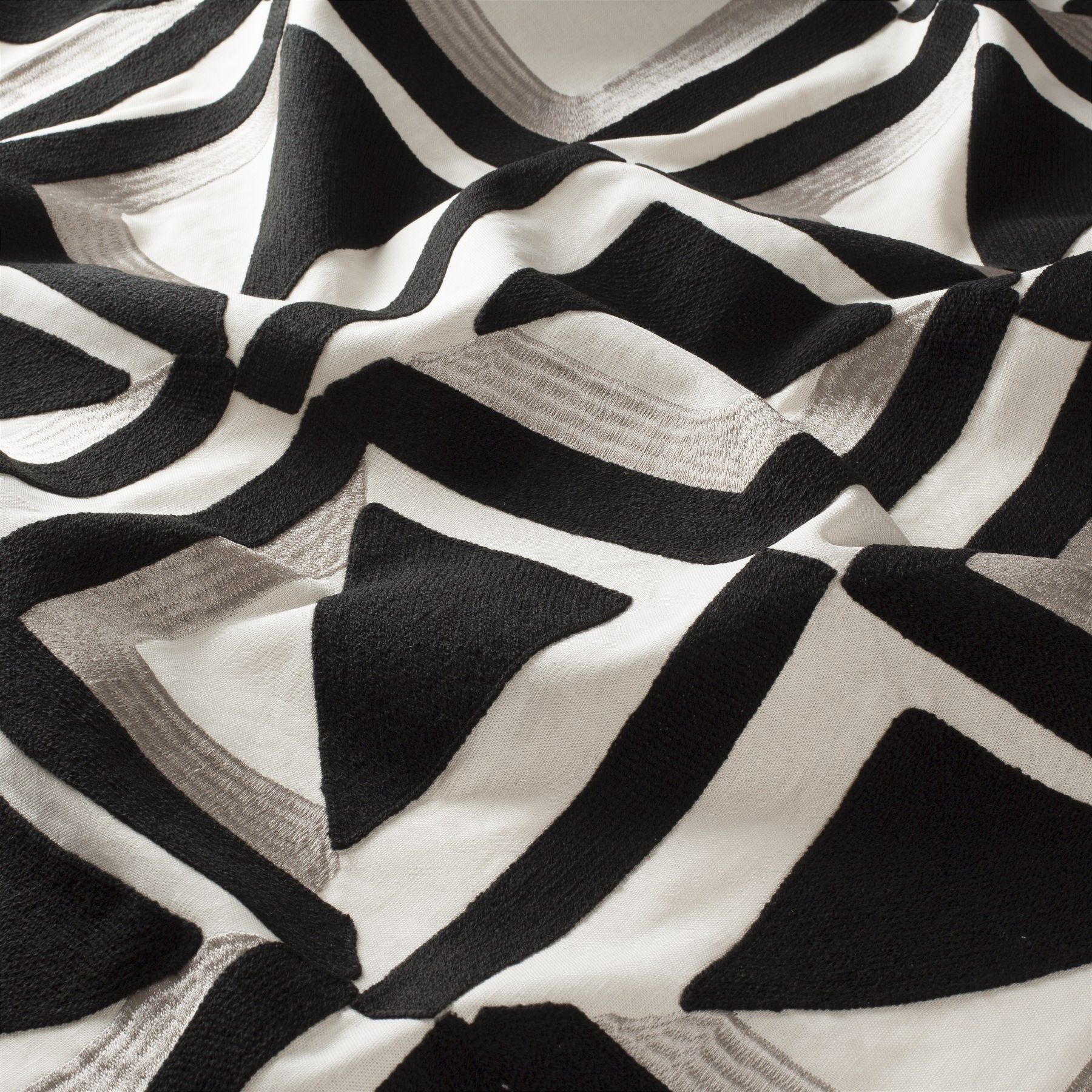 Ca1705 091 Ray Of Light Jab Vorhangstoff Meterware Gemustert Grau