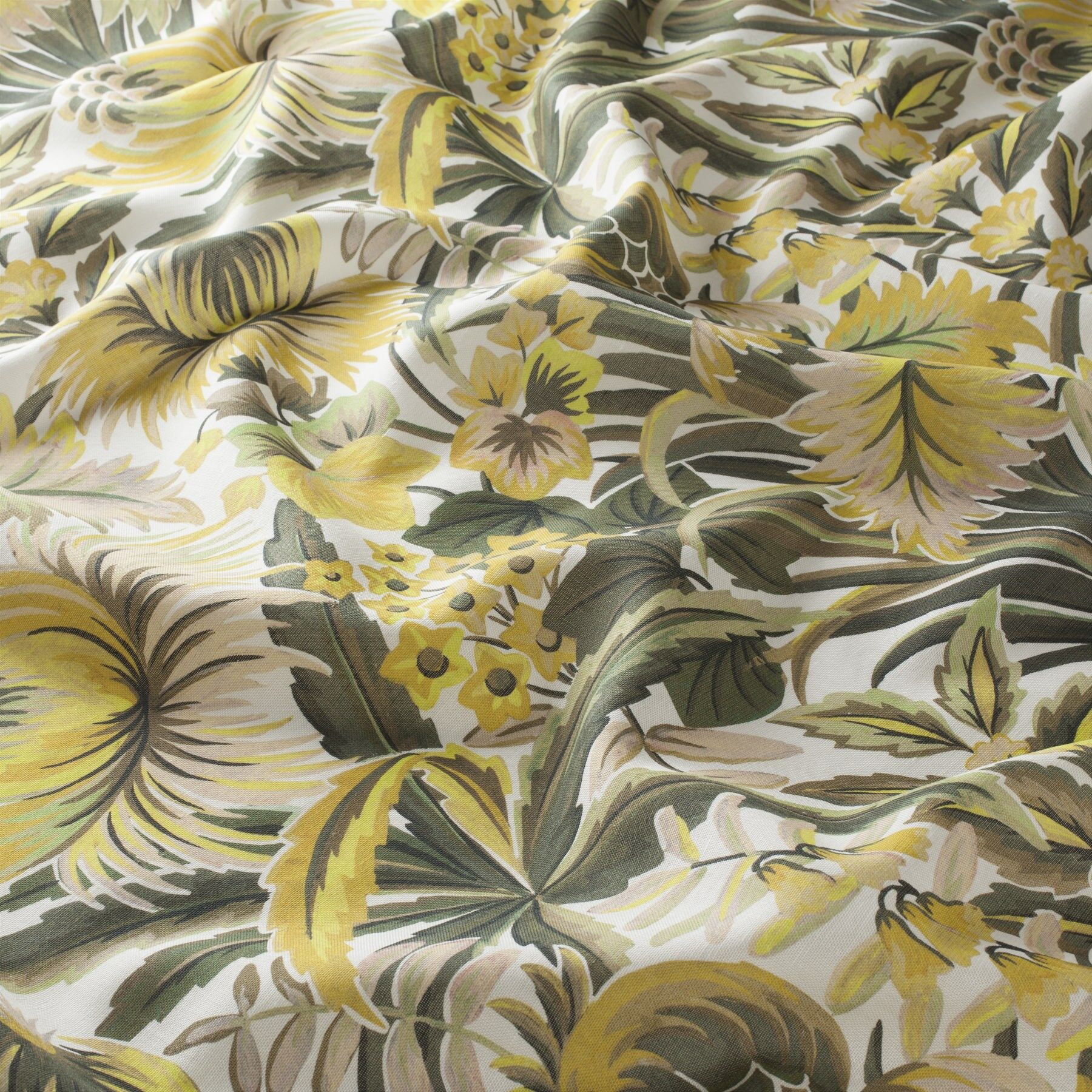 Ja8062 030 Exotico Jab Vorhangstoff Meterware Gemustert Gelb