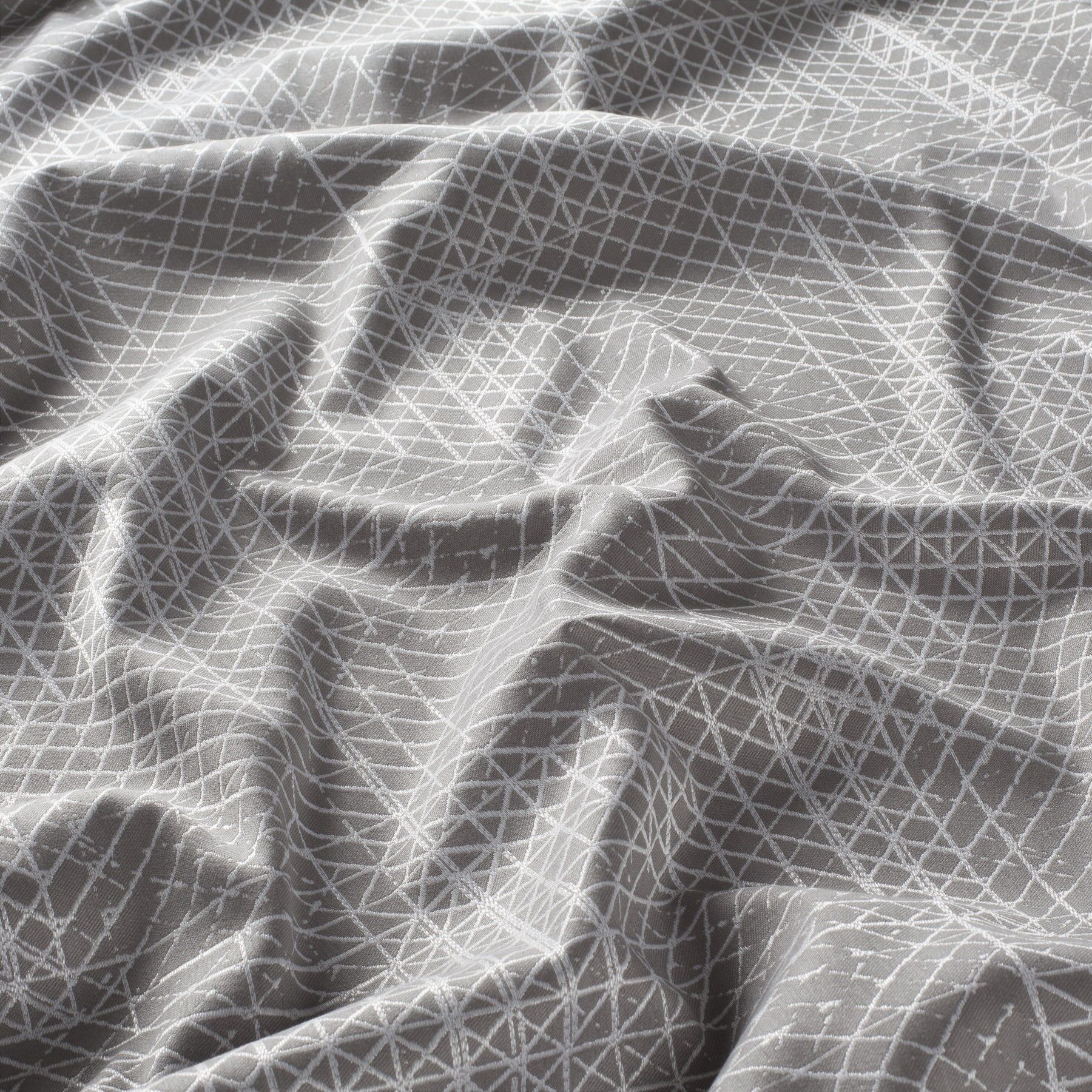 9 7924 091 Ice Crystal Jab Vorhangstoff Meterware Gemustert Grau