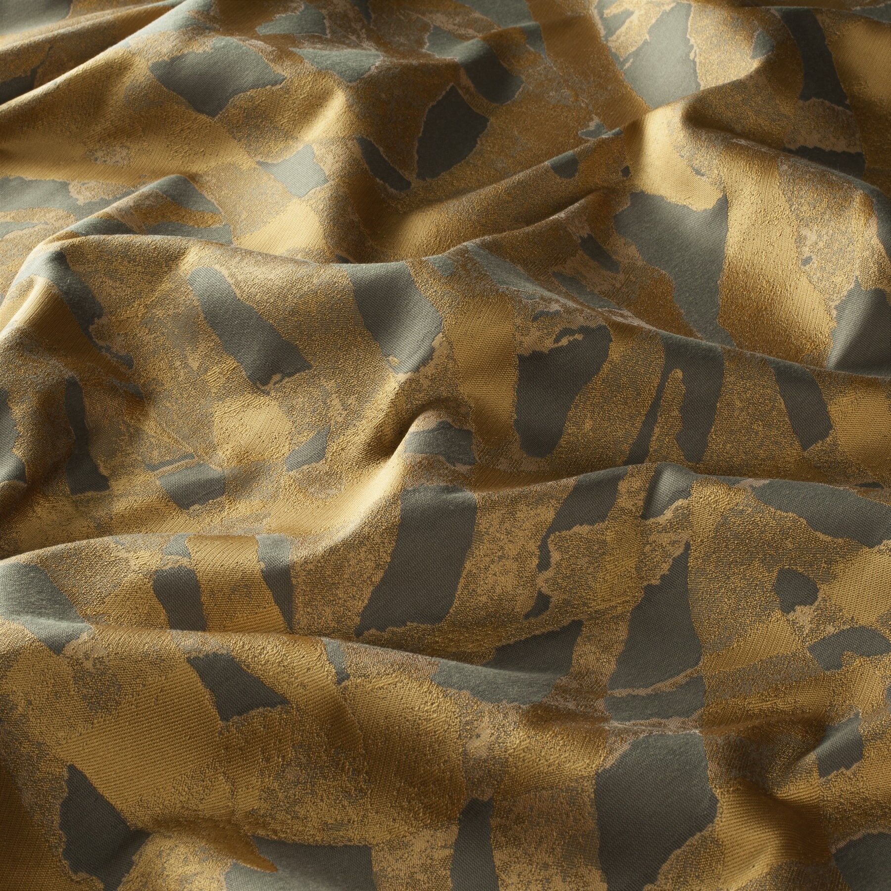 Ja7037 040 Brasilia Jab Vorhangstoff Meterware Gemustert Gelb Gruen