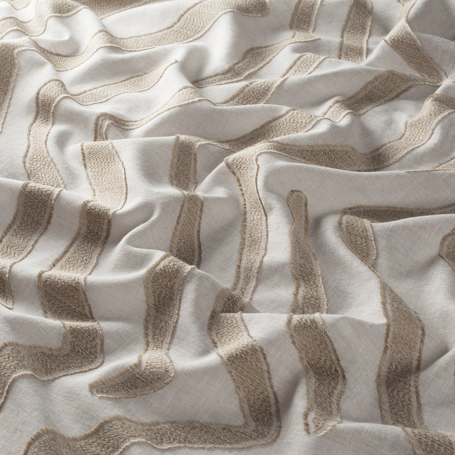 Ca1777 020 Wild Poetry Jab Vorhangstoff Meterware Gemustert Beige Braun