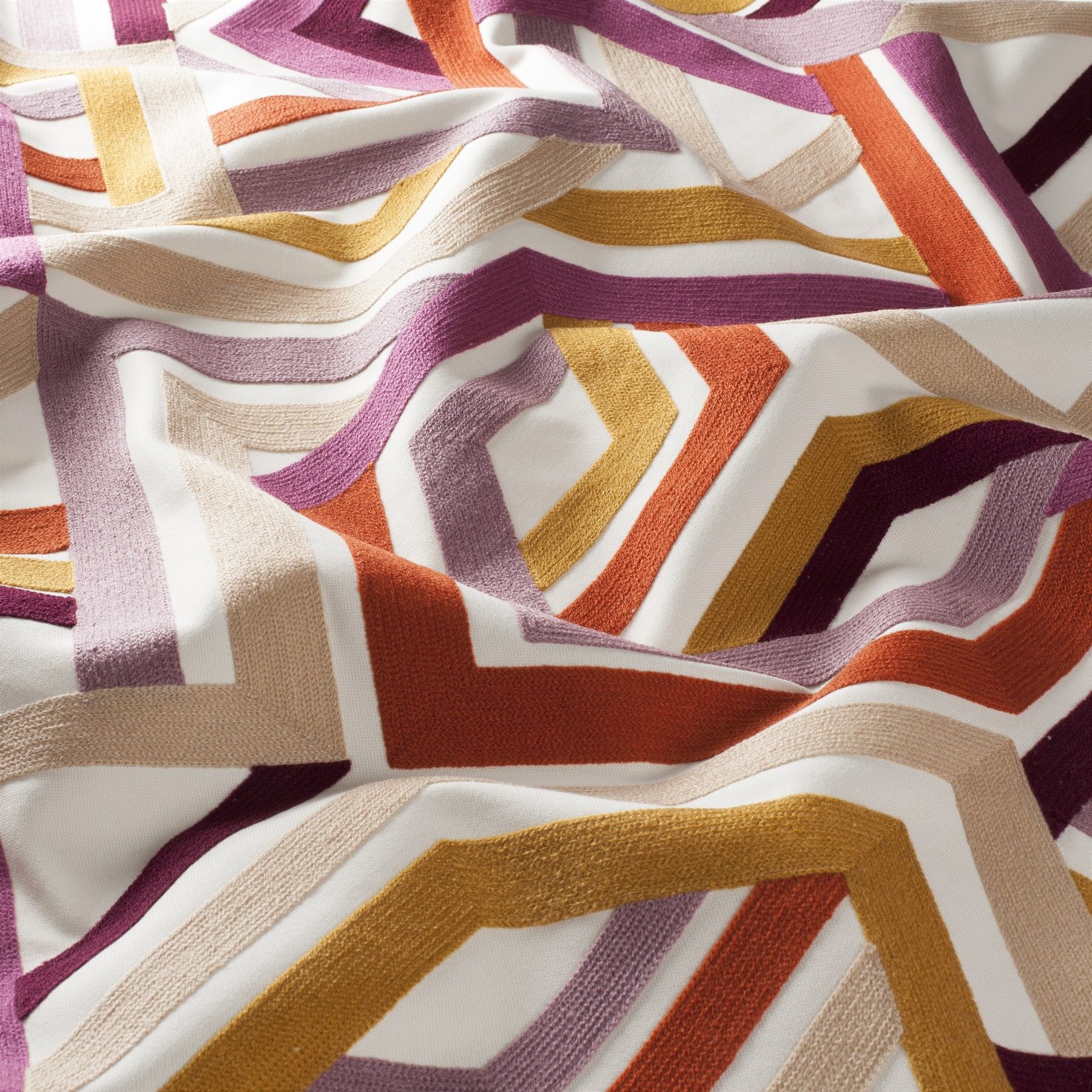 Ca1795 060 Edge Of Heaven Jab Vorhangstoff Meterware Gemustert Rosa Orange