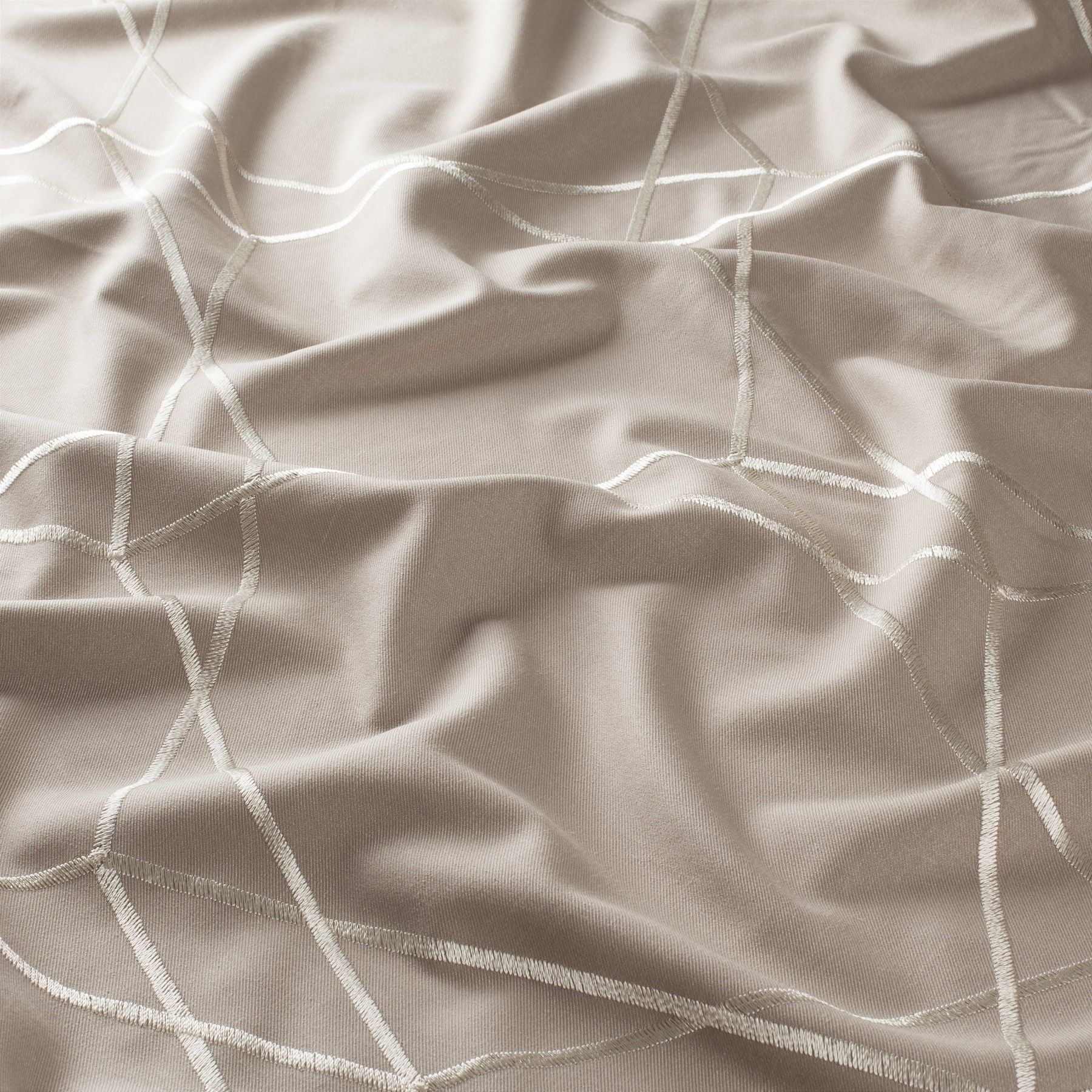 Gs1004 020 Royal Jab Vorhangstoff Meterware Gemustert Beige