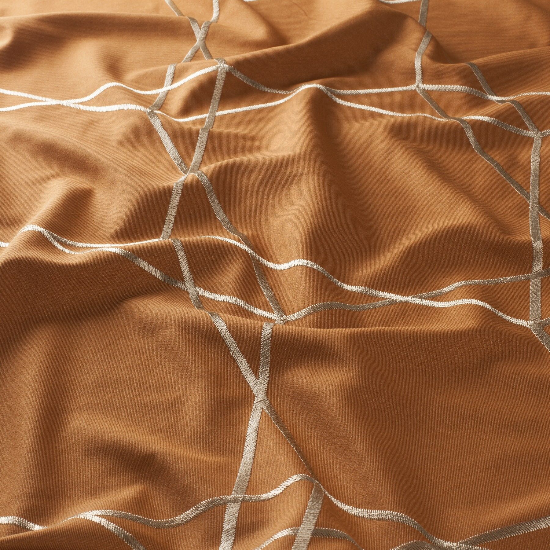 Gs1004 060 Royal Jab Vorhangstoff Meterware Gemustert Orange