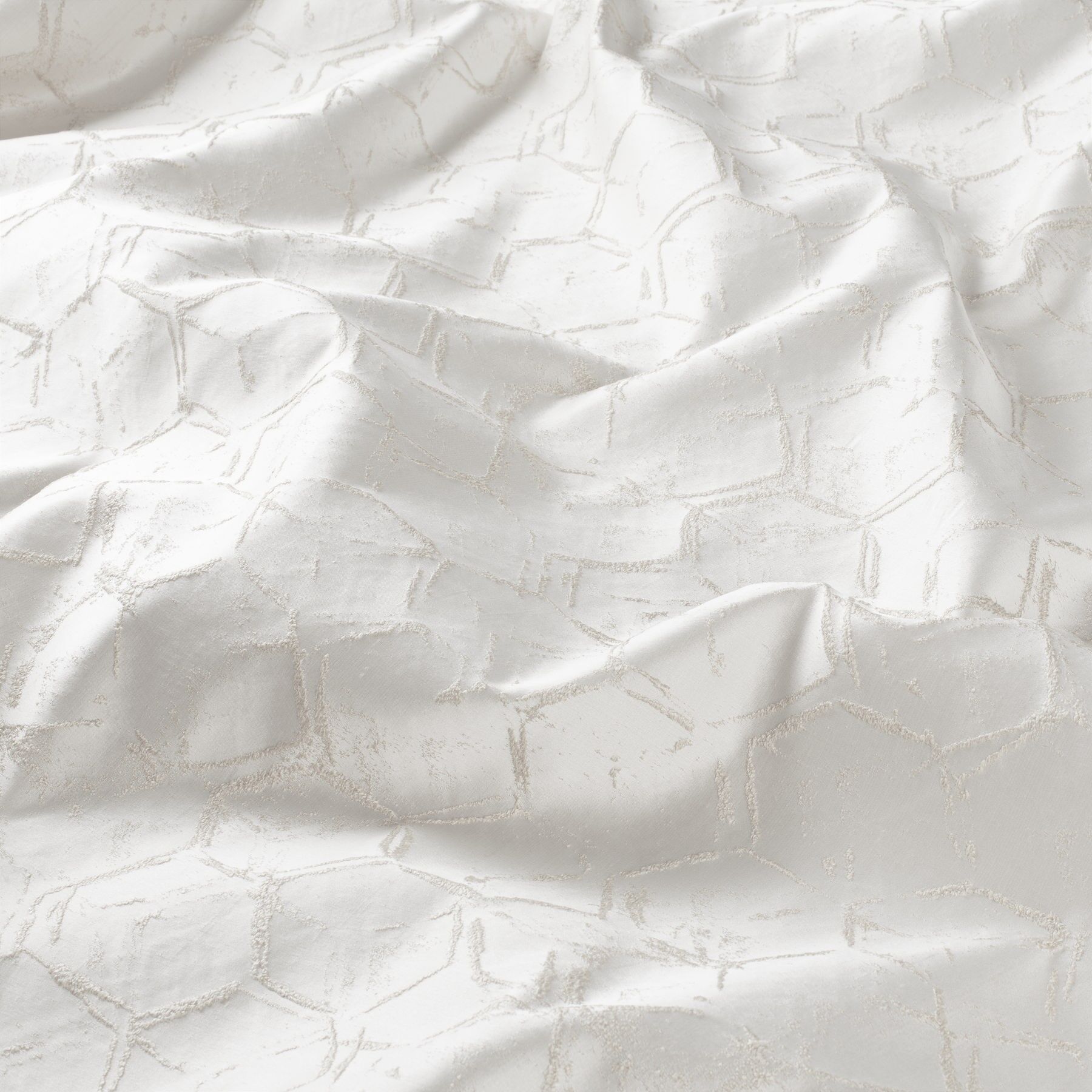 Ja7000 070 Vivace Jab Vorhangstoff Meterware Gemustert Creme Weiss