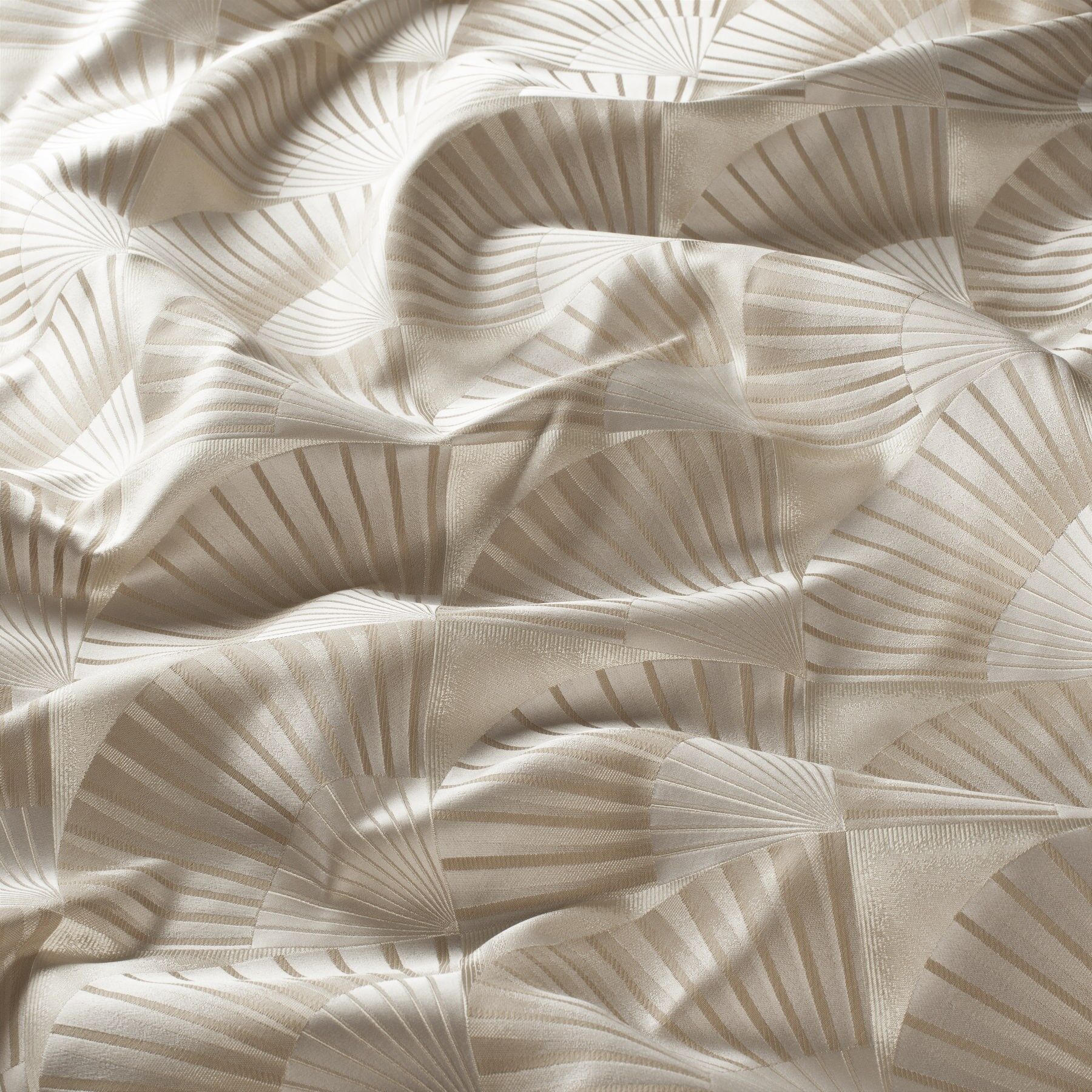 Ja7017 070 Otaru Jab Vorhangstoff Meterware Gemustert Beige