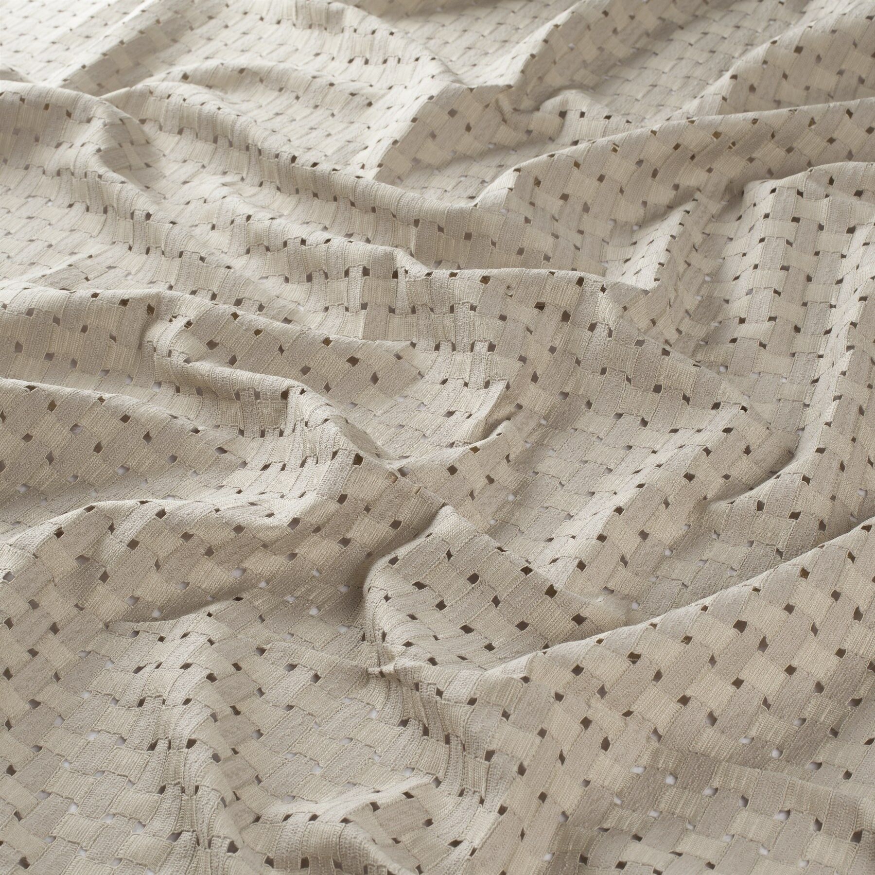 Ca1597 072 Go Ahead Jab Vorhangstoff Meterware Gemustert Beige