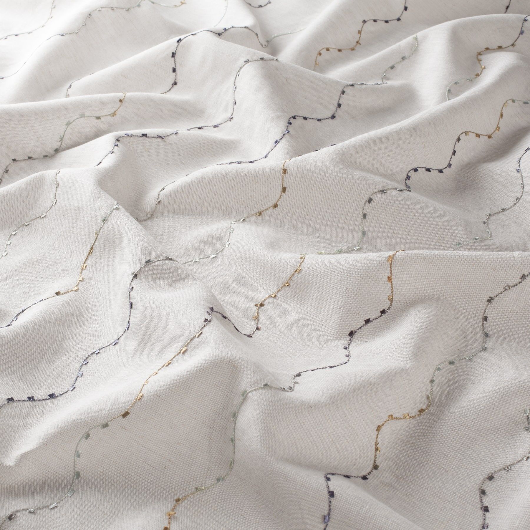 Ja7096 091 Lany Jab Vorhangstoff Meterware Gemustert Grau