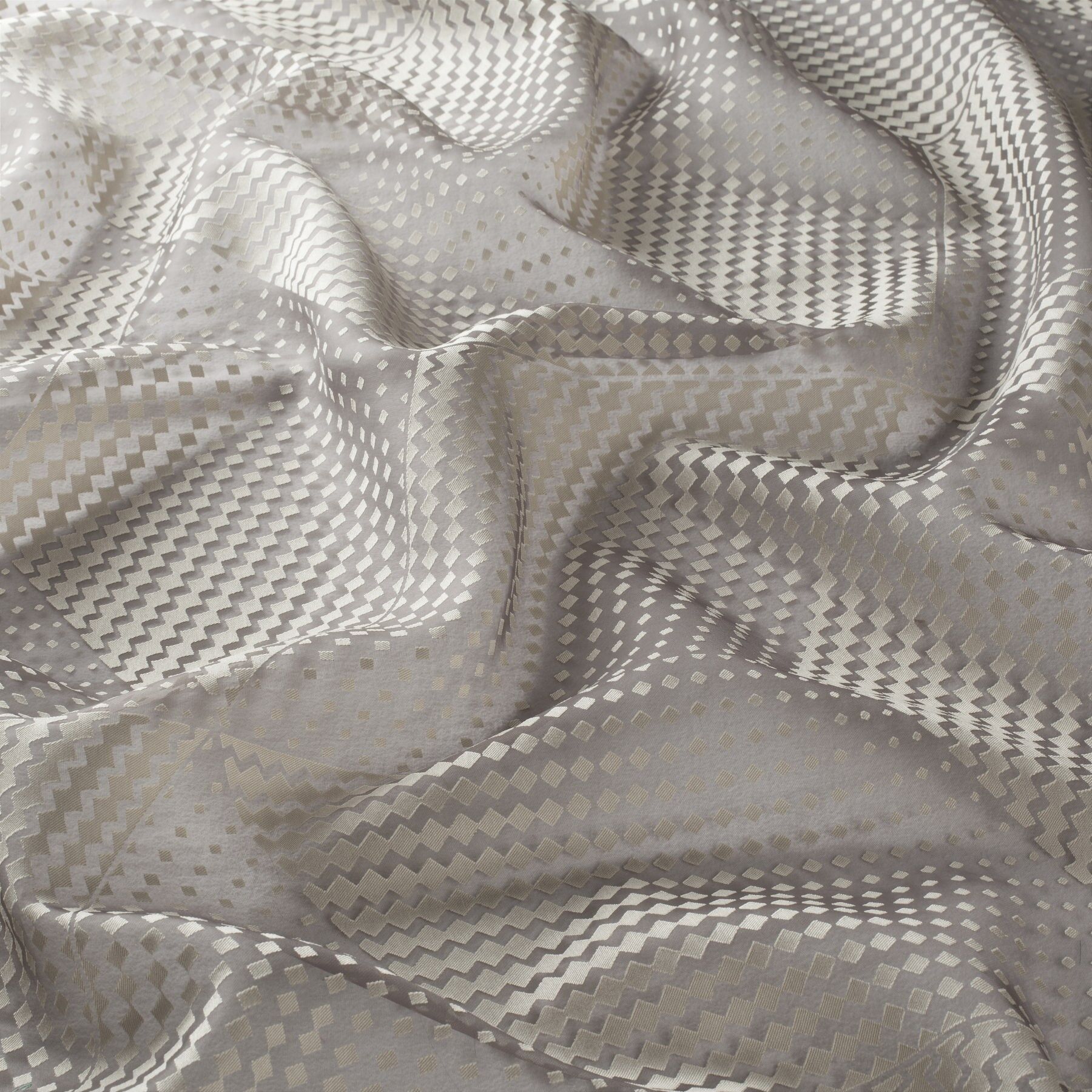 Ja8065 092 Spike Jab Vorhangstoff Meterware Gemustert Grau