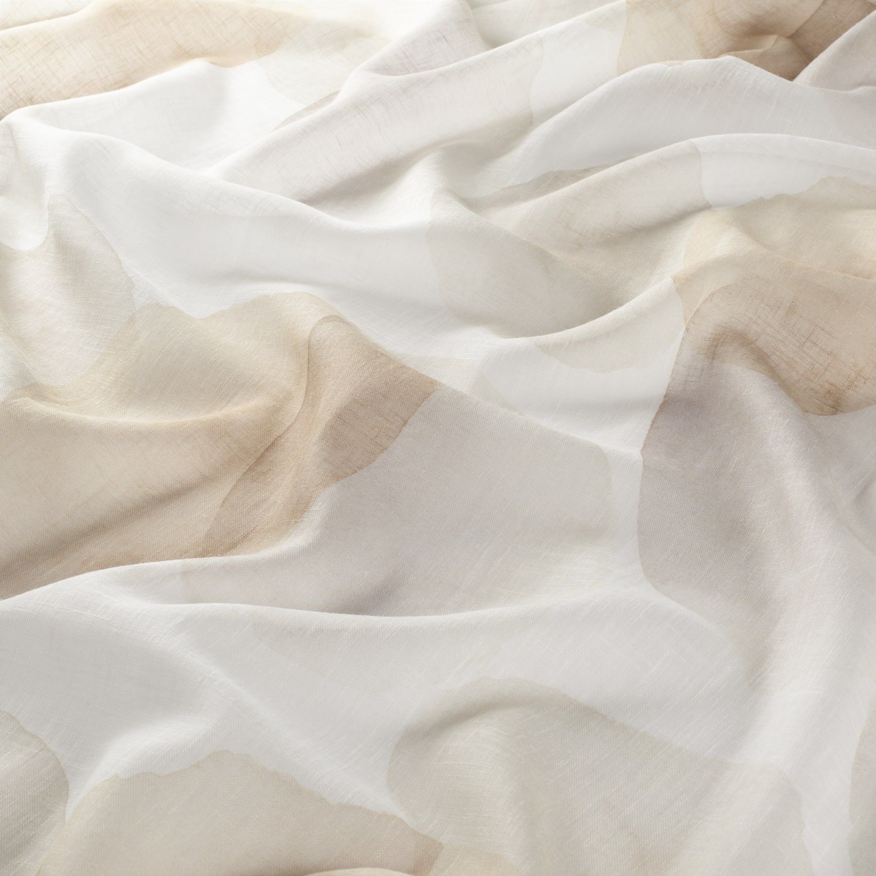 Ja8075 070 Watercolour Jab Vorhangstoff Meterware Gemustert Weiss Beige