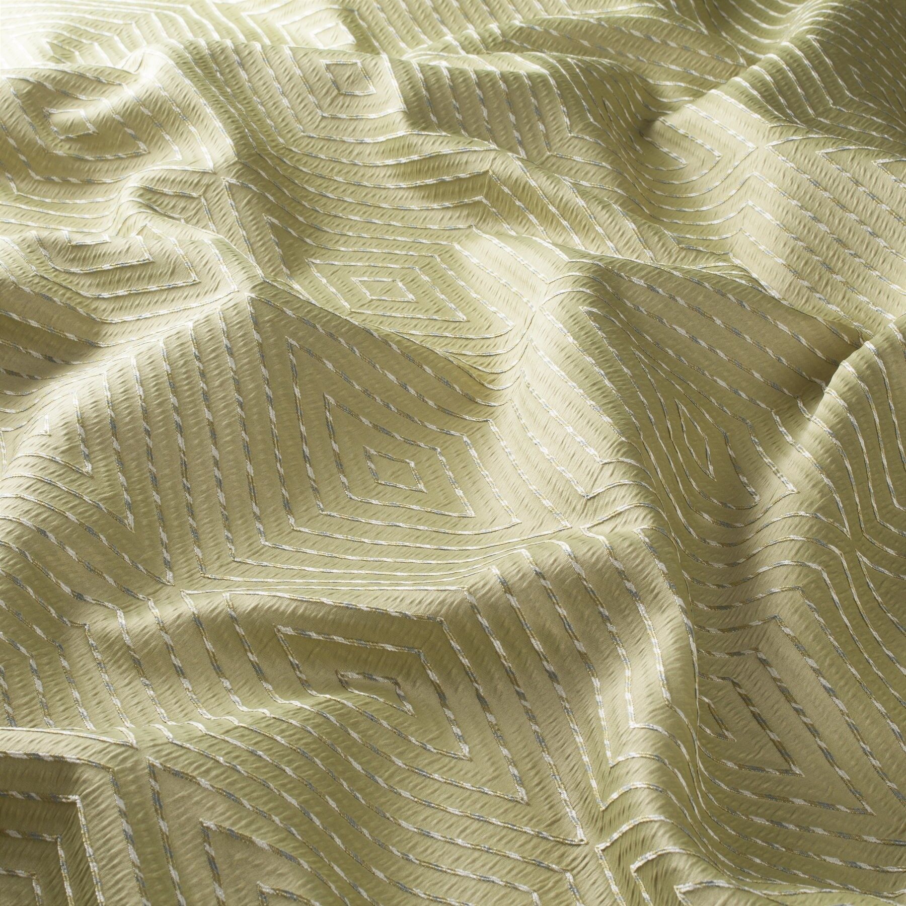 Ja7131 030 Outlines Jab Vorhangstoff Meterware Gemustert Gruen