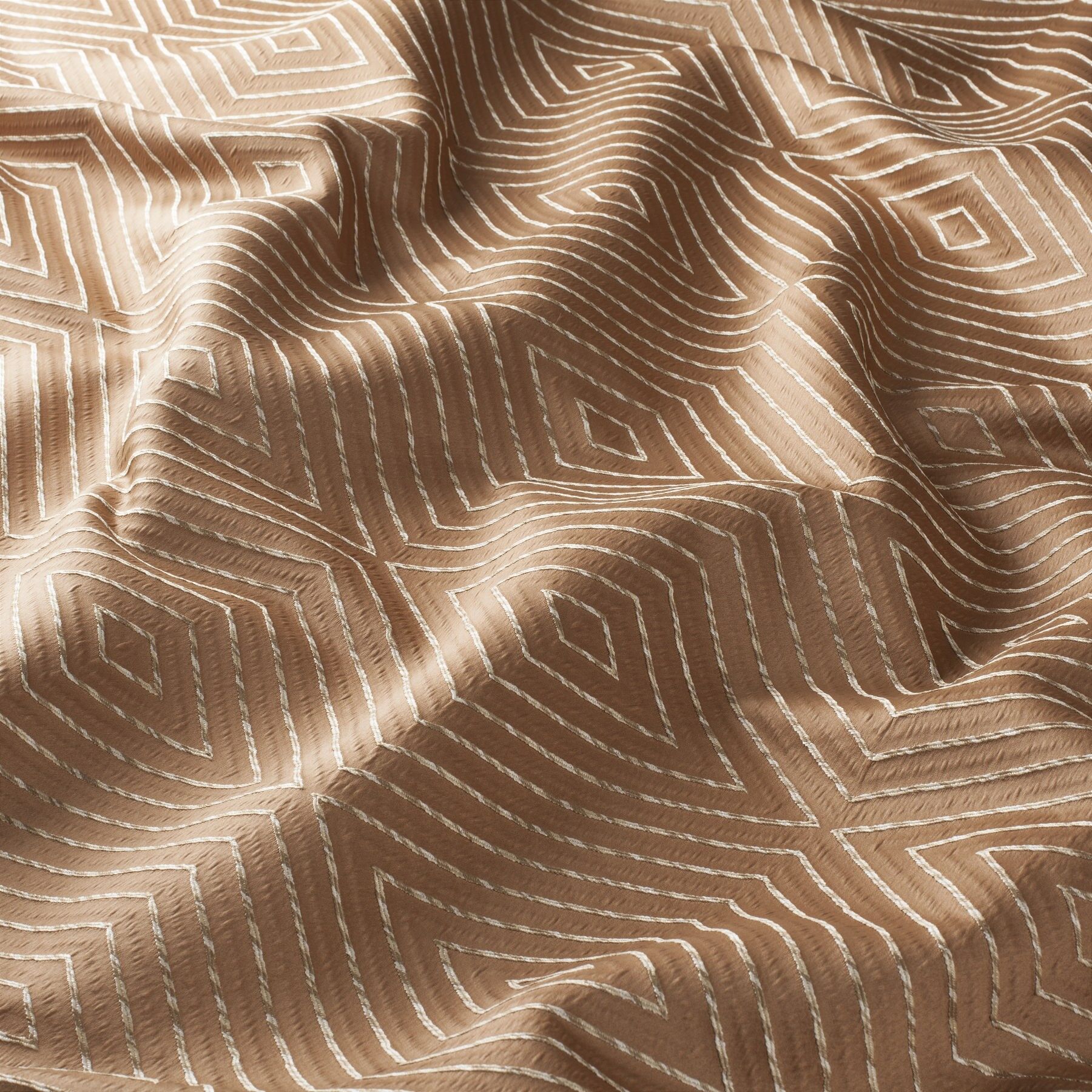 Ja7131 060 Outlines Jab Vorhangstoff Meterware Gemustert Orange