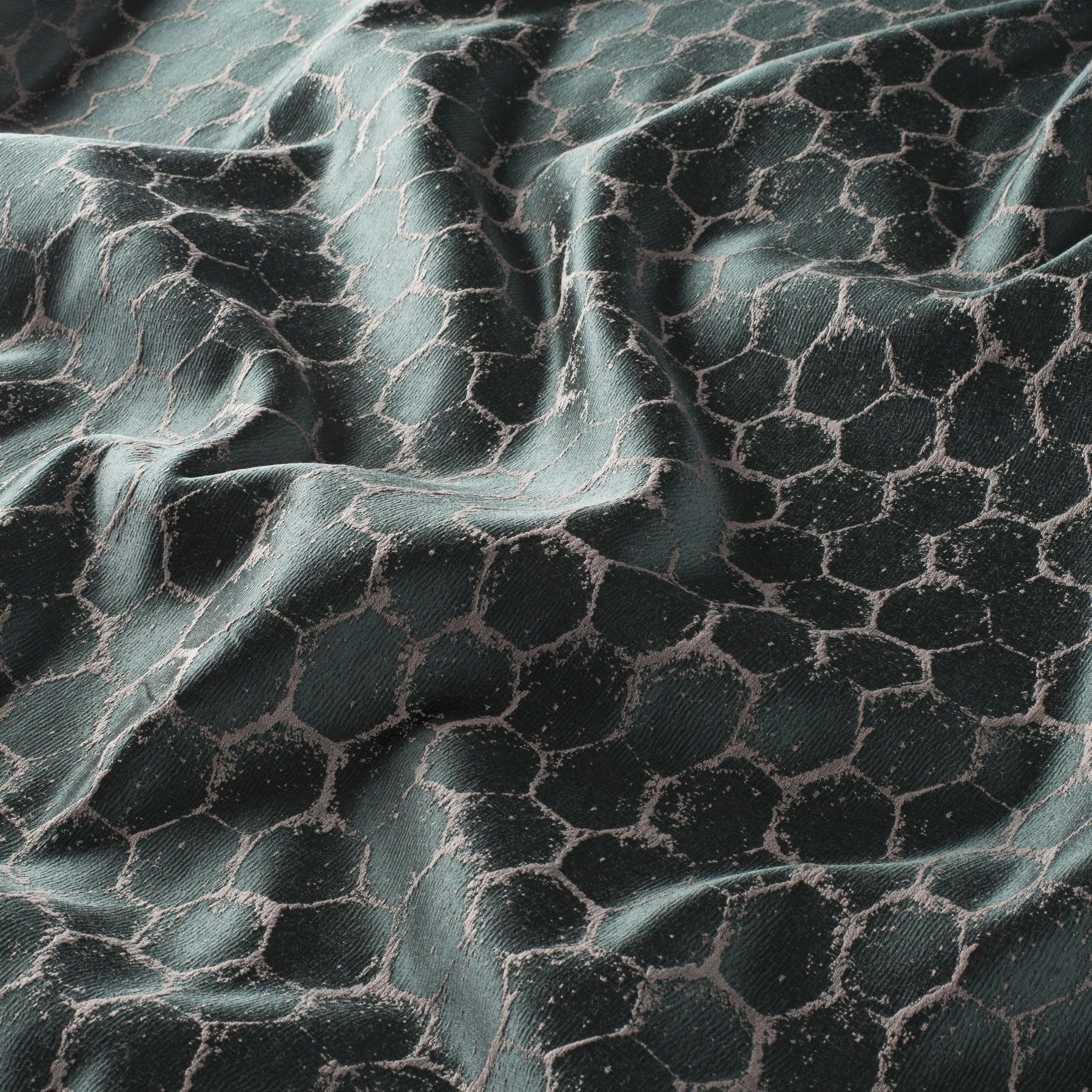 Ca1587 030 Crystallized Jab Vorhangstoff Meterware Gemustert Gruen