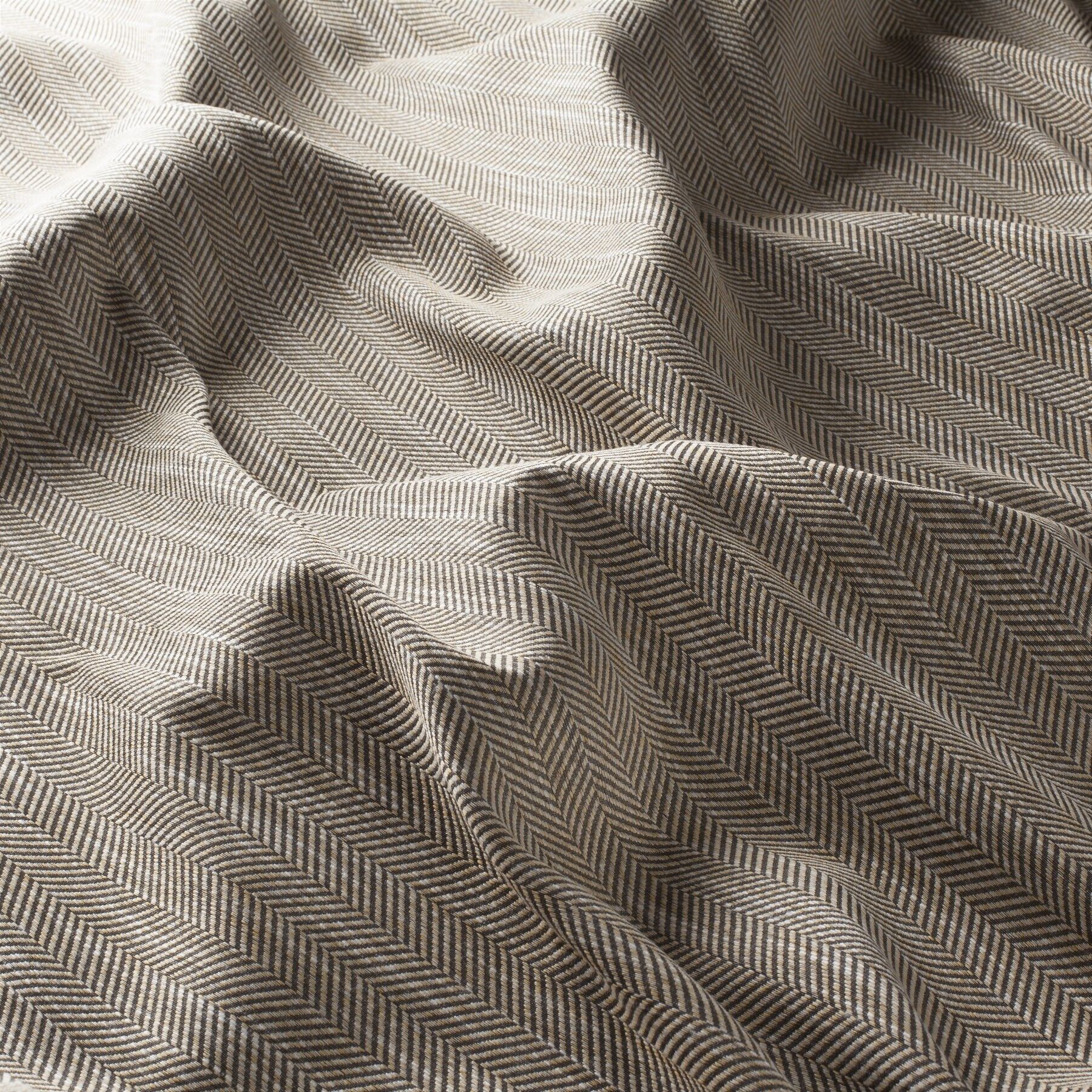 Ja7137 020 Darkening Jab Vorhangstoff Meterware Gemustert Braun