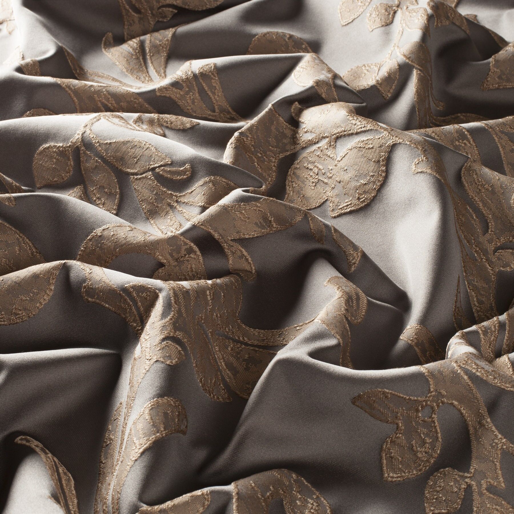 9 7683 020 Tolosa Jab Vorhangstoff Meterware Gemustert Braun