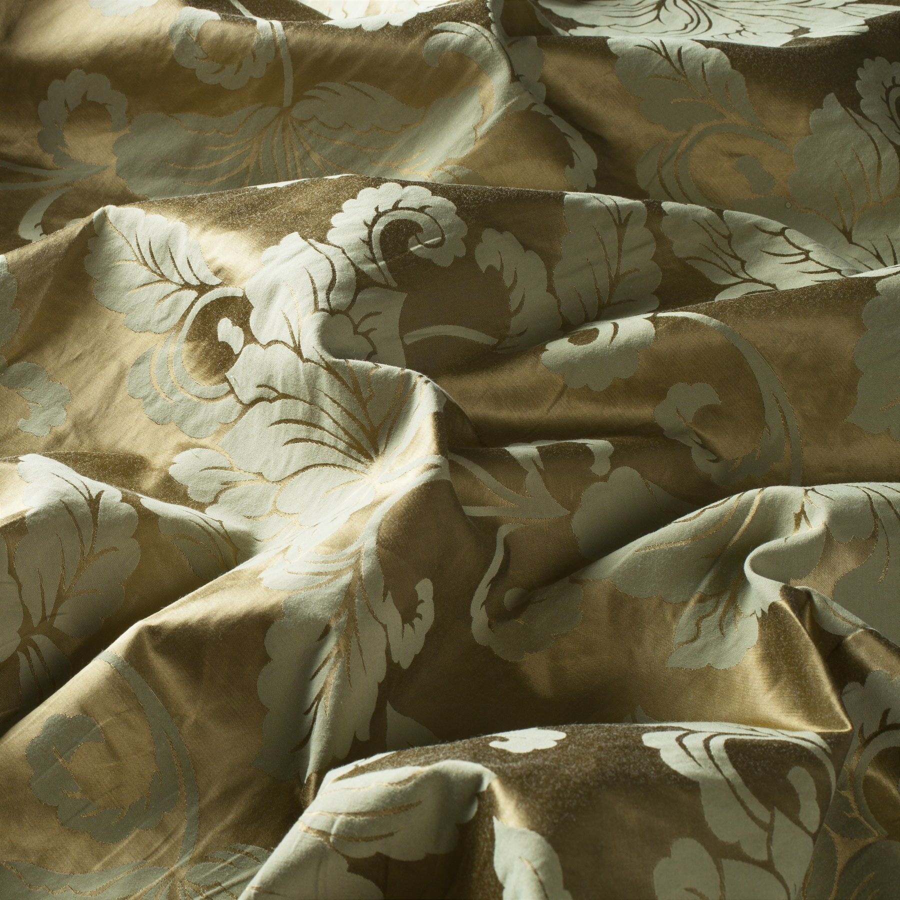 Ca1426 031 Foglia Jab Vorhangstoff Meterware Gemustert Gruen