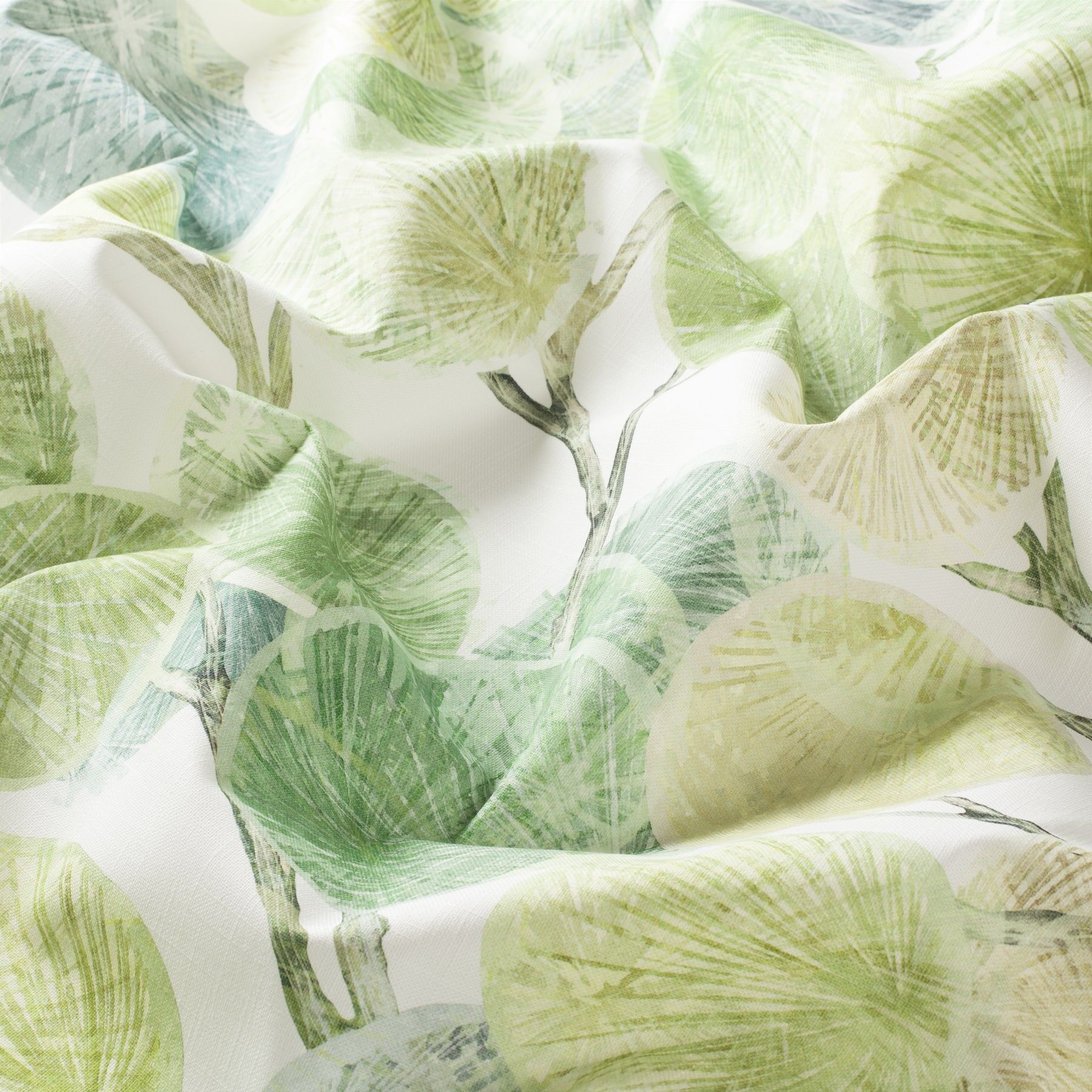 Ch2997 030 Akina Jab Vorhangstoff Meterware Gemustert Gruen