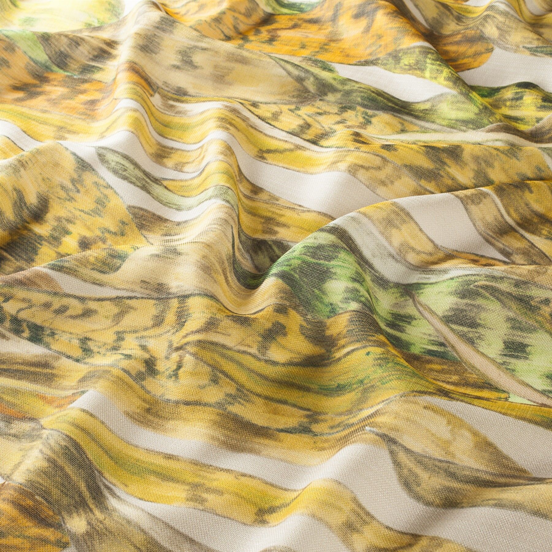 Ja8039 040 Tropical Secrets Jab Vorhangstoff Meterware Gemustert Gelb