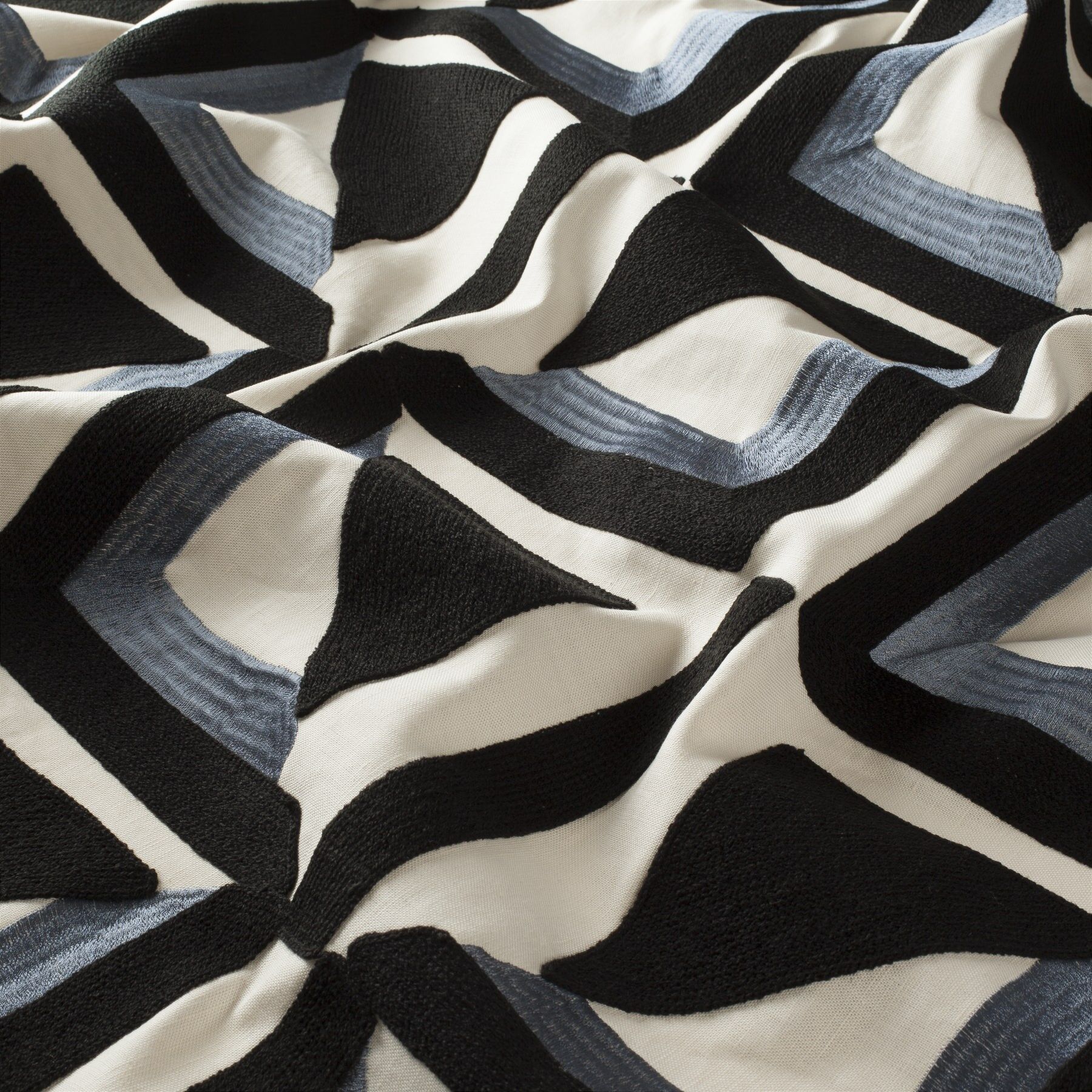 Ca1705 050 Ray Of Light Jab Vorhangstoff Meterware Gemustert Blau