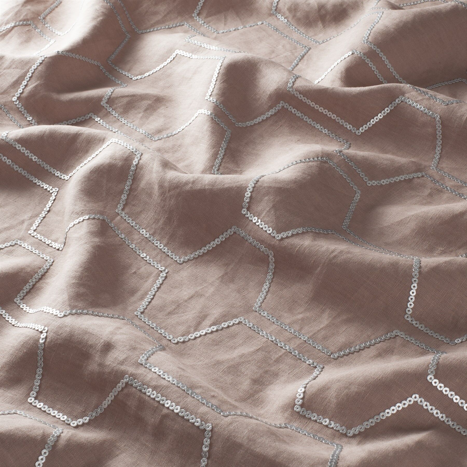 Ca1589 060 Cosmic Diamond Jab Vorhangstoff Meterware Gemustert Rosa