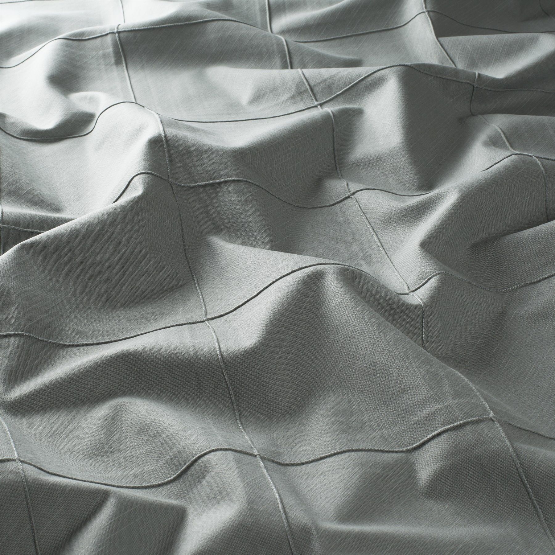 Ja6167 080 Chester Jab Vorhangstoff Meterware Gemustert Grau Blau