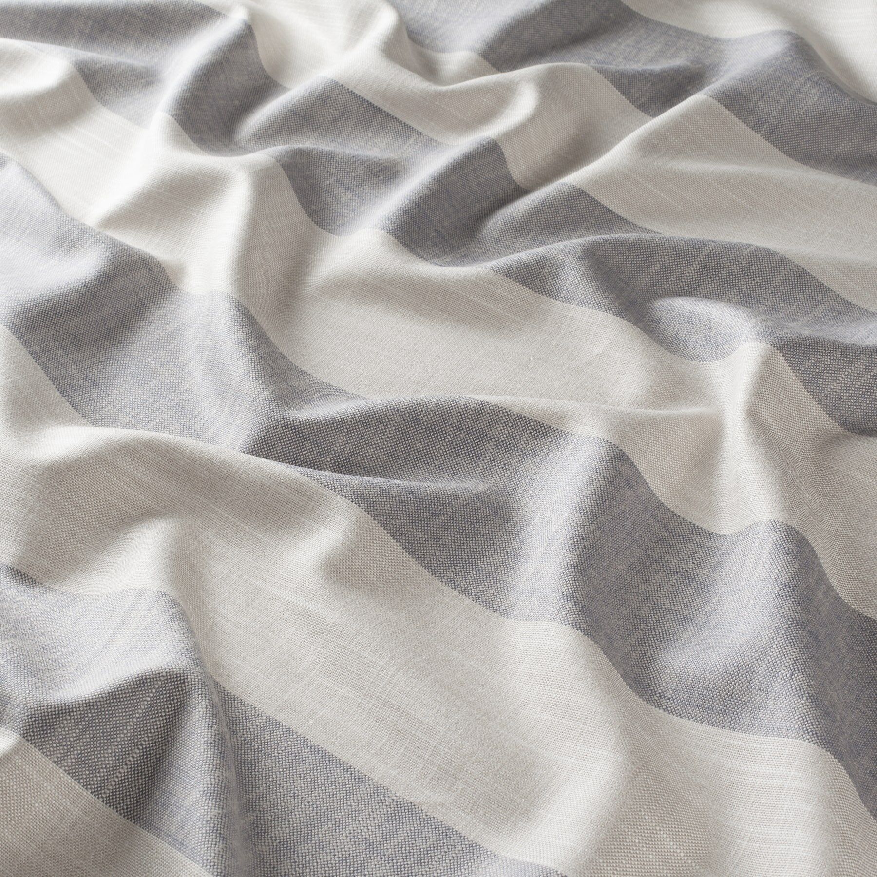 Ja7043 080 Bahati Jab Vorhangstoff Meterware Gestreift Grau Blau