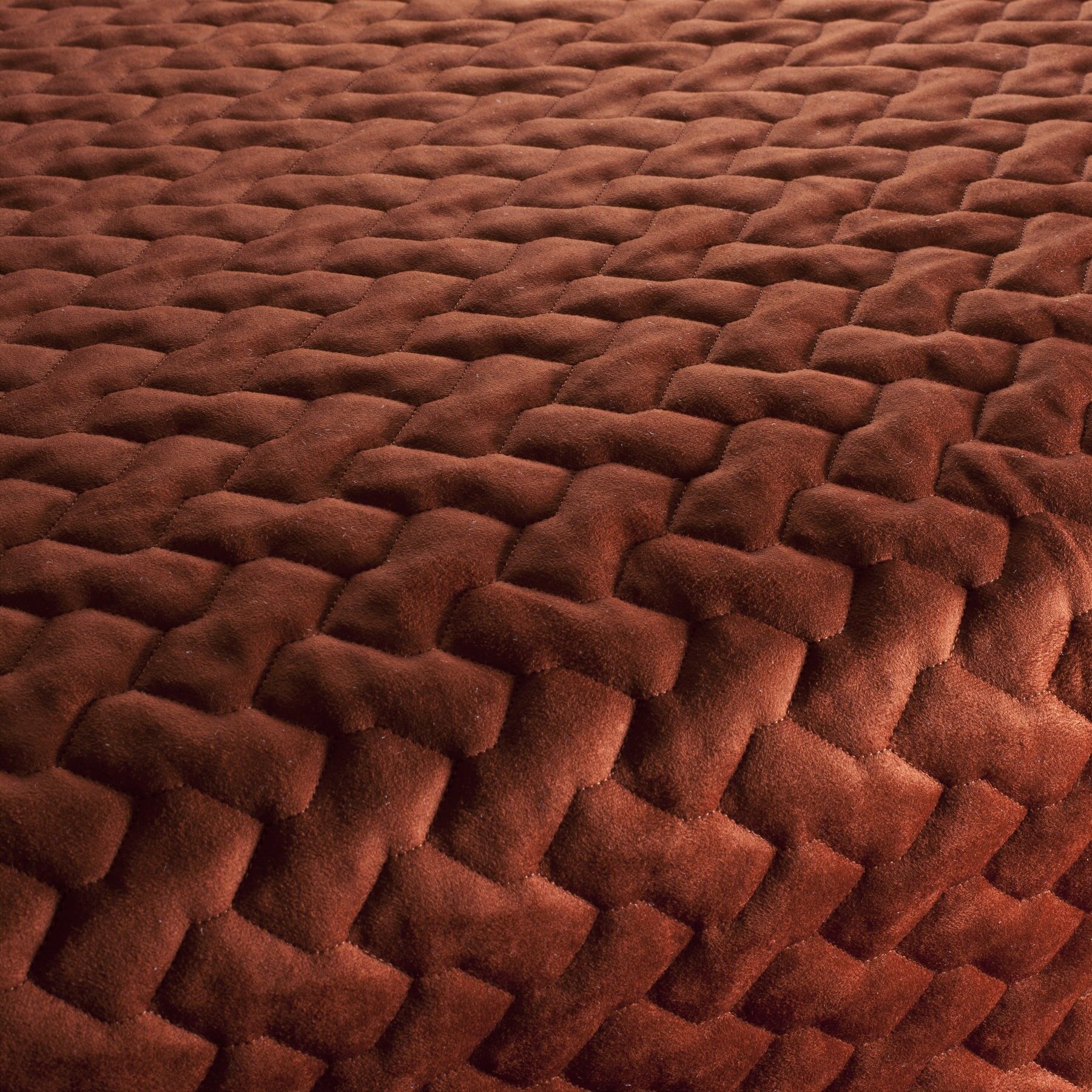 Ch3106 023 Super Trouper Microfaser Polsterstoff Bestickt Gemustert Braun