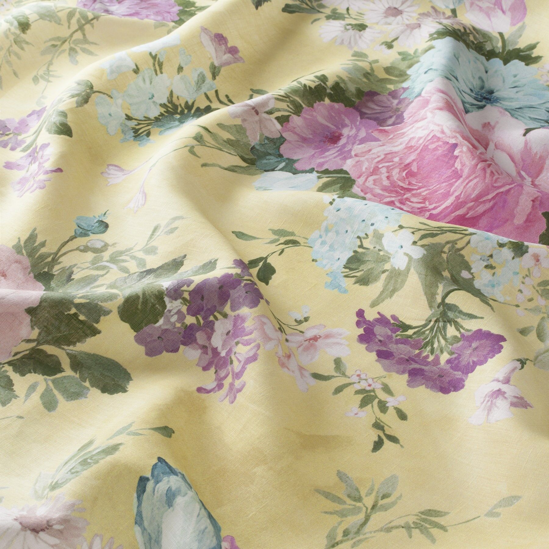 Ja8022 040 Montrose Jab Landhaus Leinen Vorhang Floral Gemustert