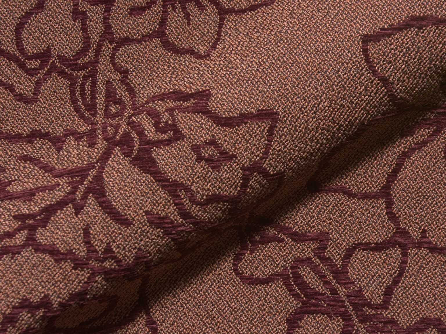 Mali 435 Hoepke Moebelstoff Q2 Polsterstoff Fleckschutz Blumenmuster Rot